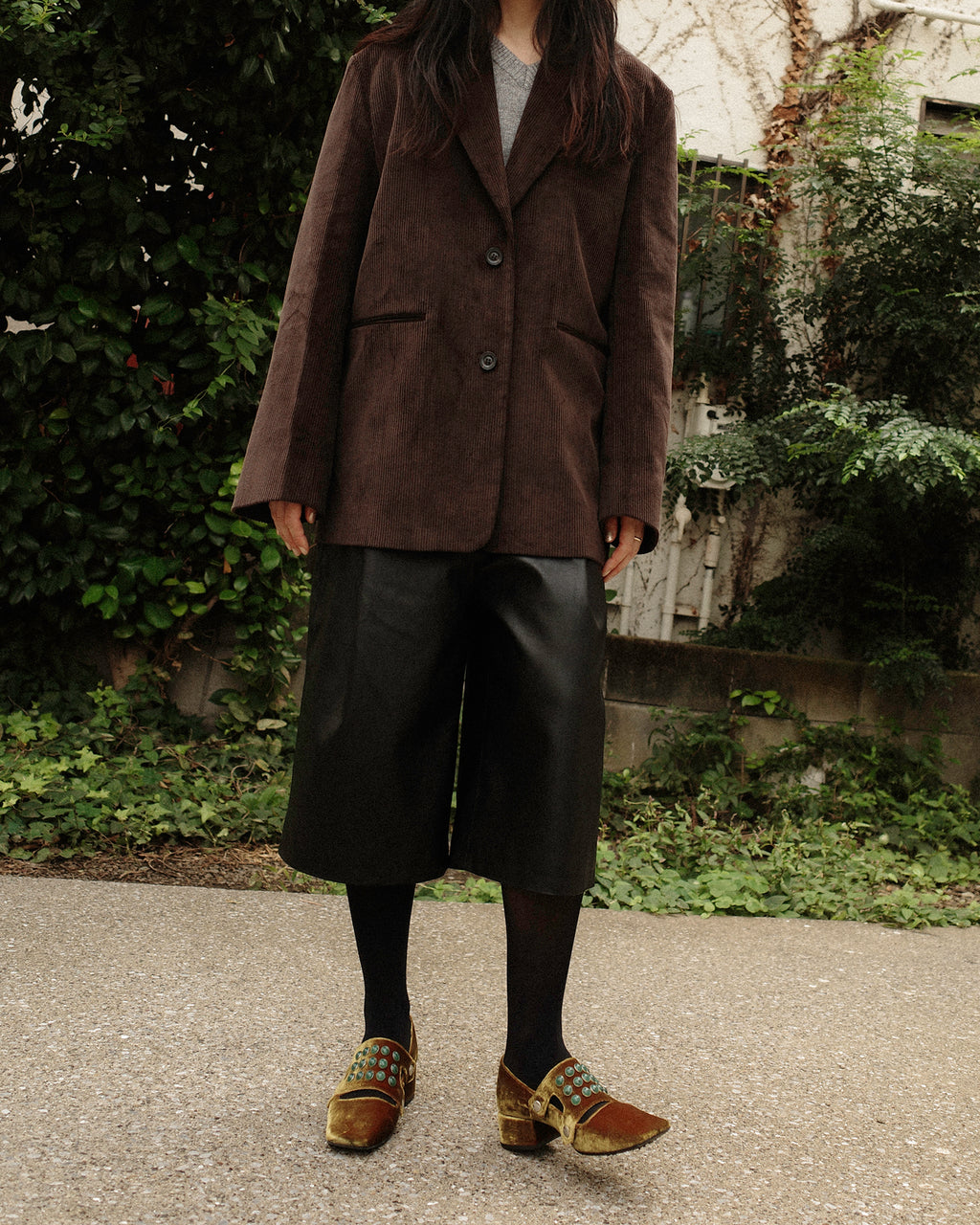 Leo Oversized Corduroy Jacket, Chestnut