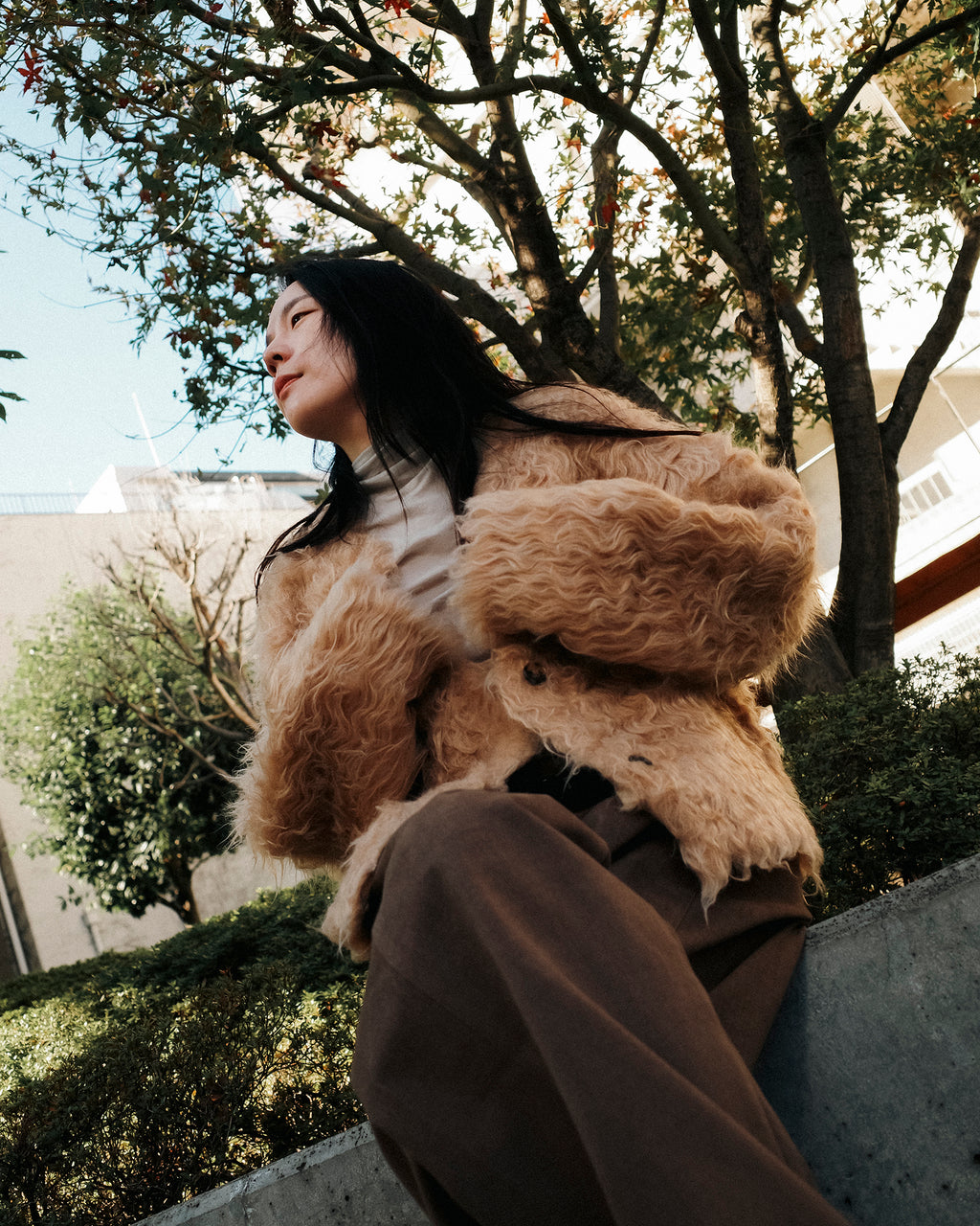 Sunset Brushed Cardigan, Caramel Toffee