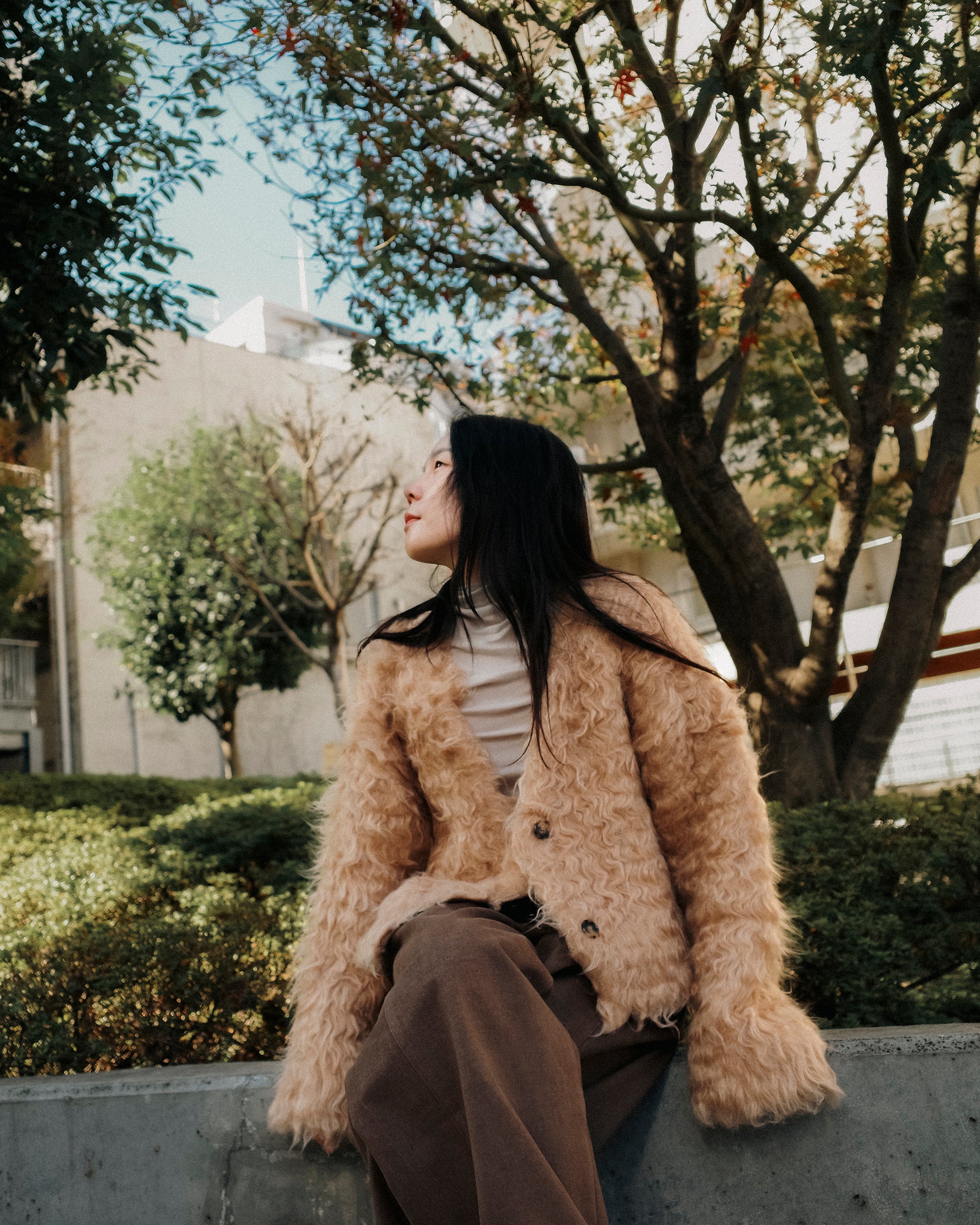 Sunset Brushed Cardigan, Caramel Toffee
