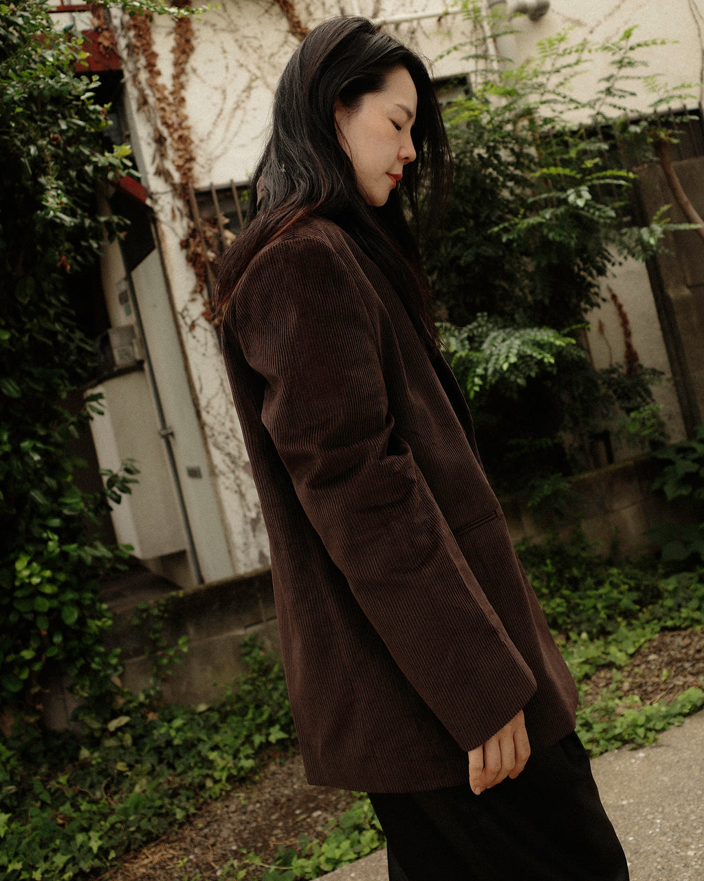 Leo Oversized Corduroy Jacket, Chestnut