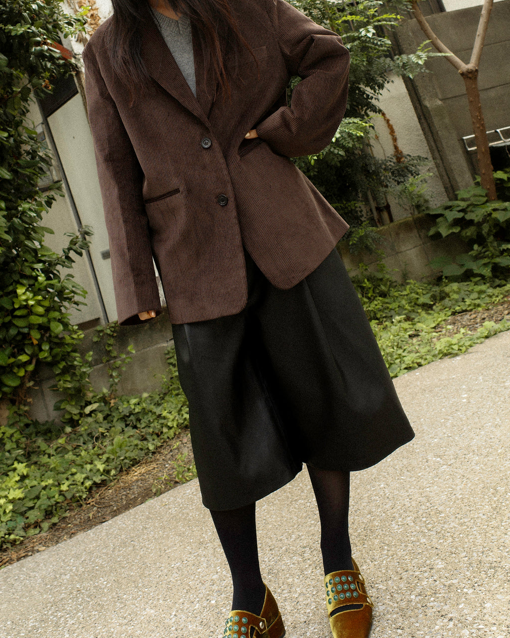 Leo Oversized Corduroy Jacket, Chestnut