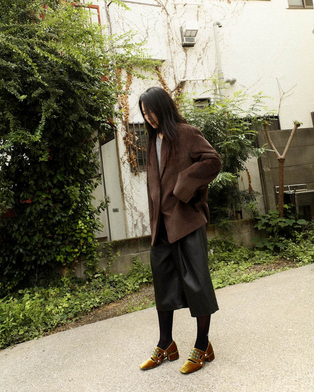 Leo Oversized Corduroy Jacket, Chestnut