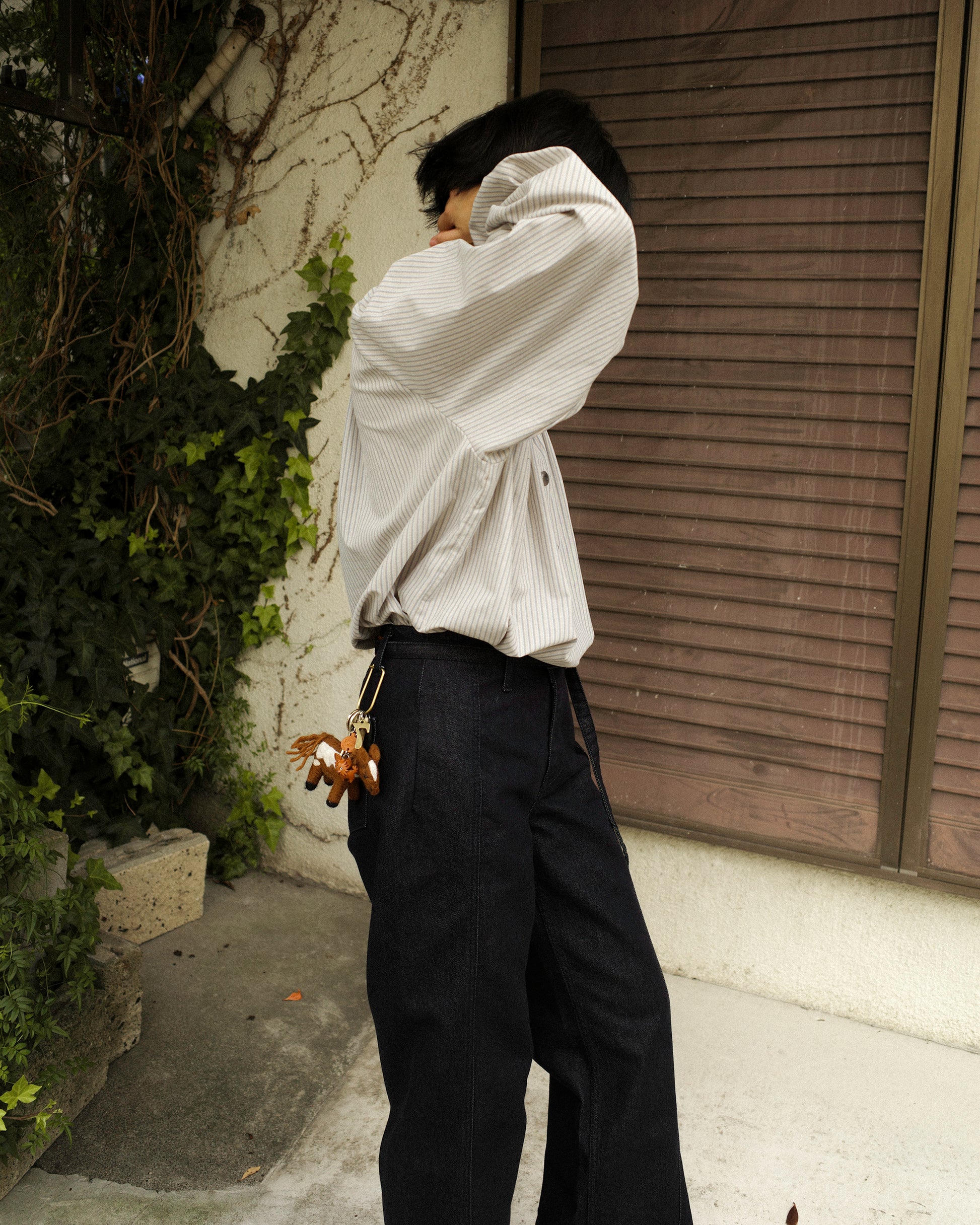 Devon Gathered Yoke Blouse, Misty Beige