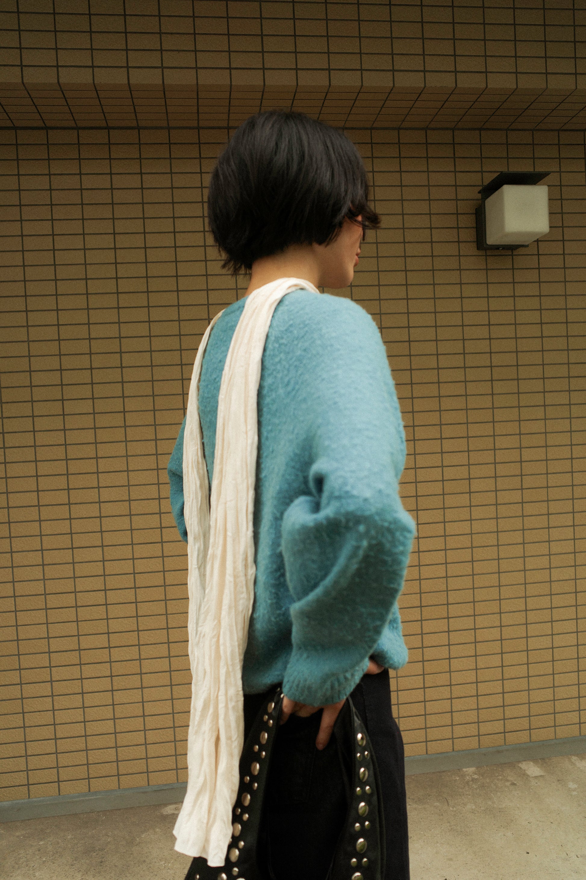 Hiro Brushed Wool Jumper, Sullivan Blue Teal
