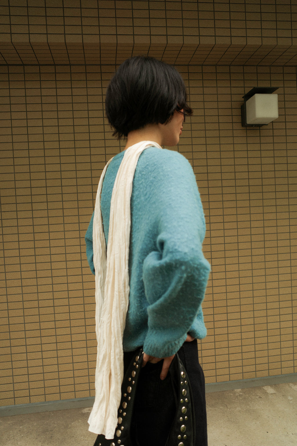 Hiro Brushed Wool Jumper, Sullivan Blue Teal