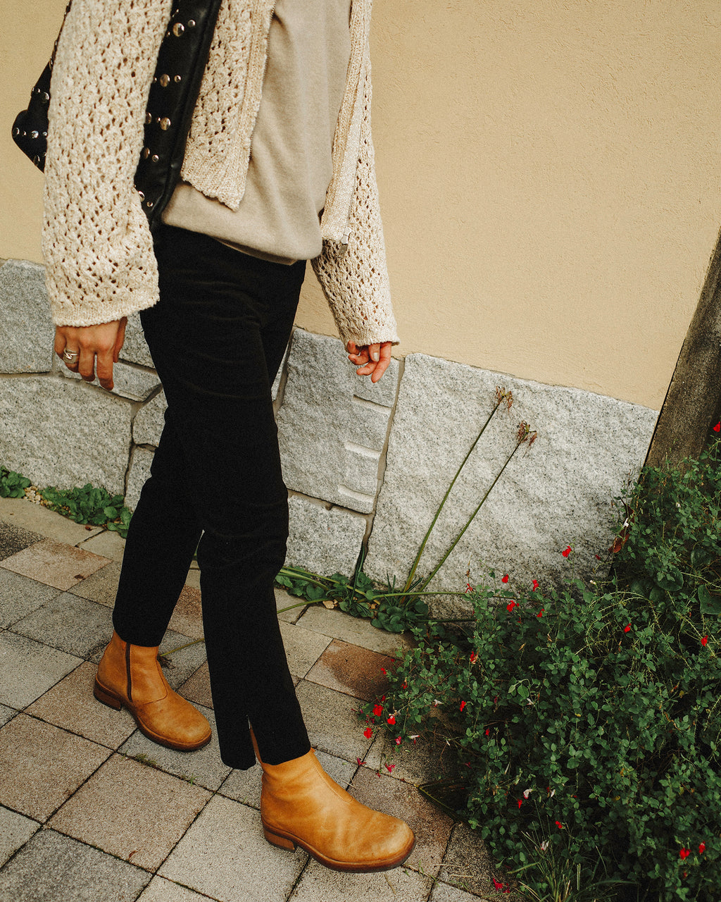 Kate Ankle Zip Skinny Cotton Trousers, Starry Night