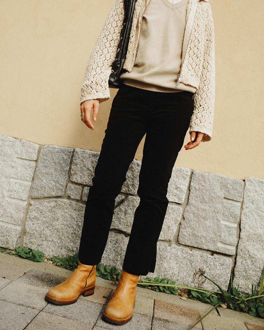 Kate Ankle Zip Skinny Cotton Trousers, Starry Night