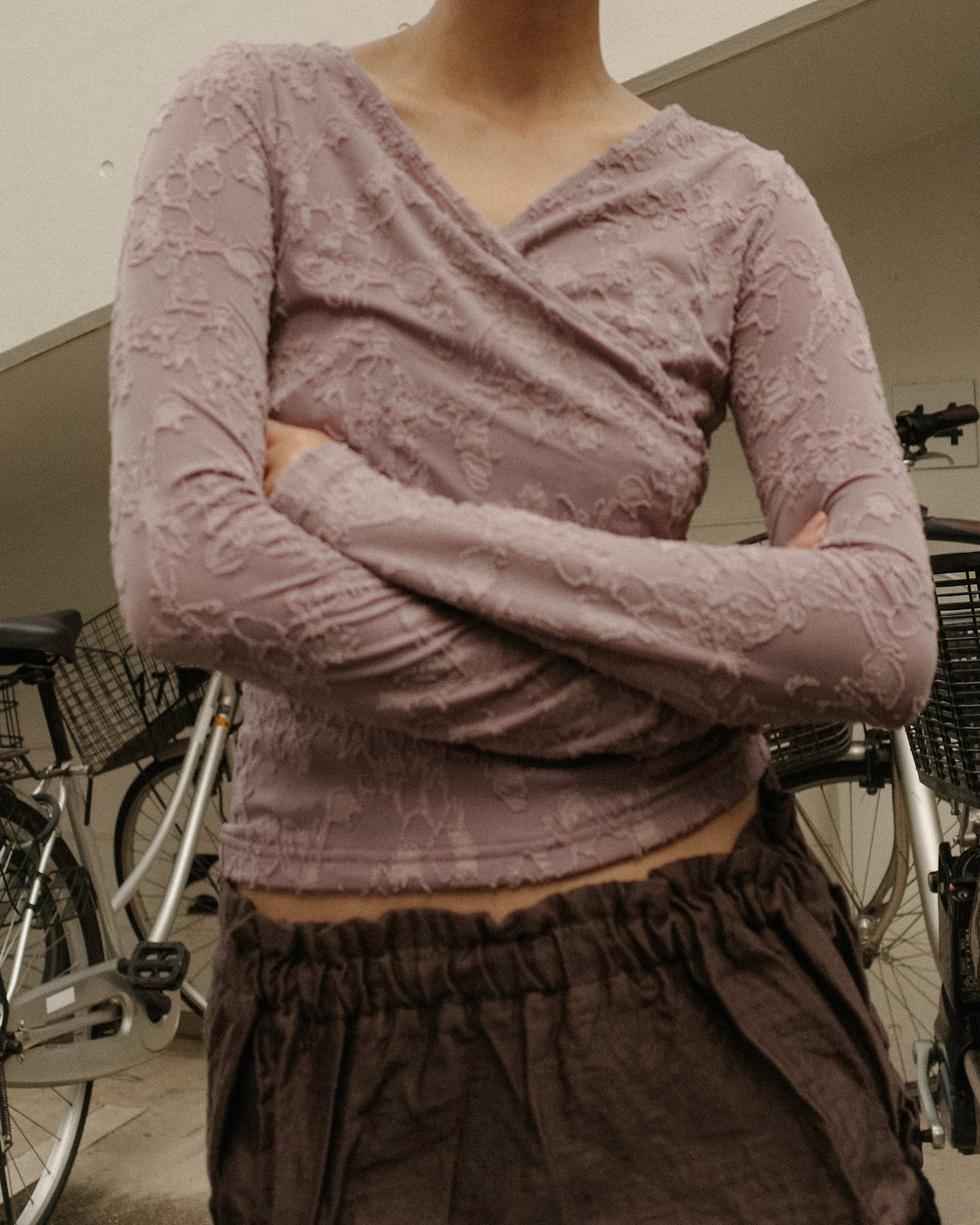Petal Haze Wrap Top, Megara