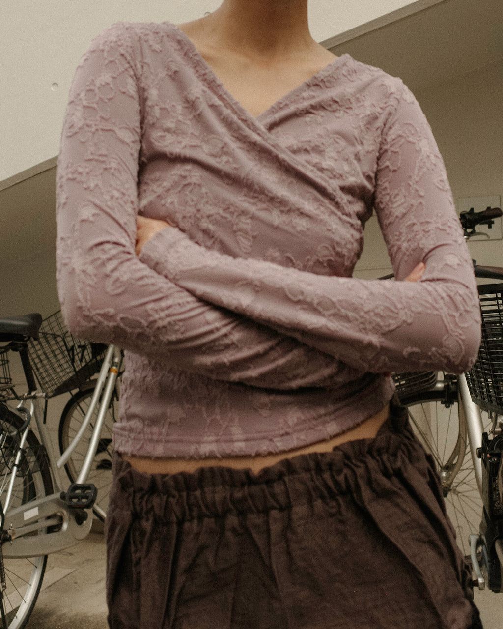 Petal Haze Wrap Top, Megara
