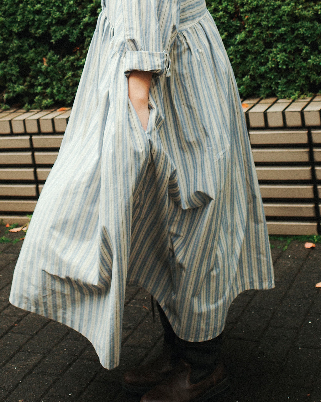 Agnes Stripe Oversized Dress, Cotswold Sky
