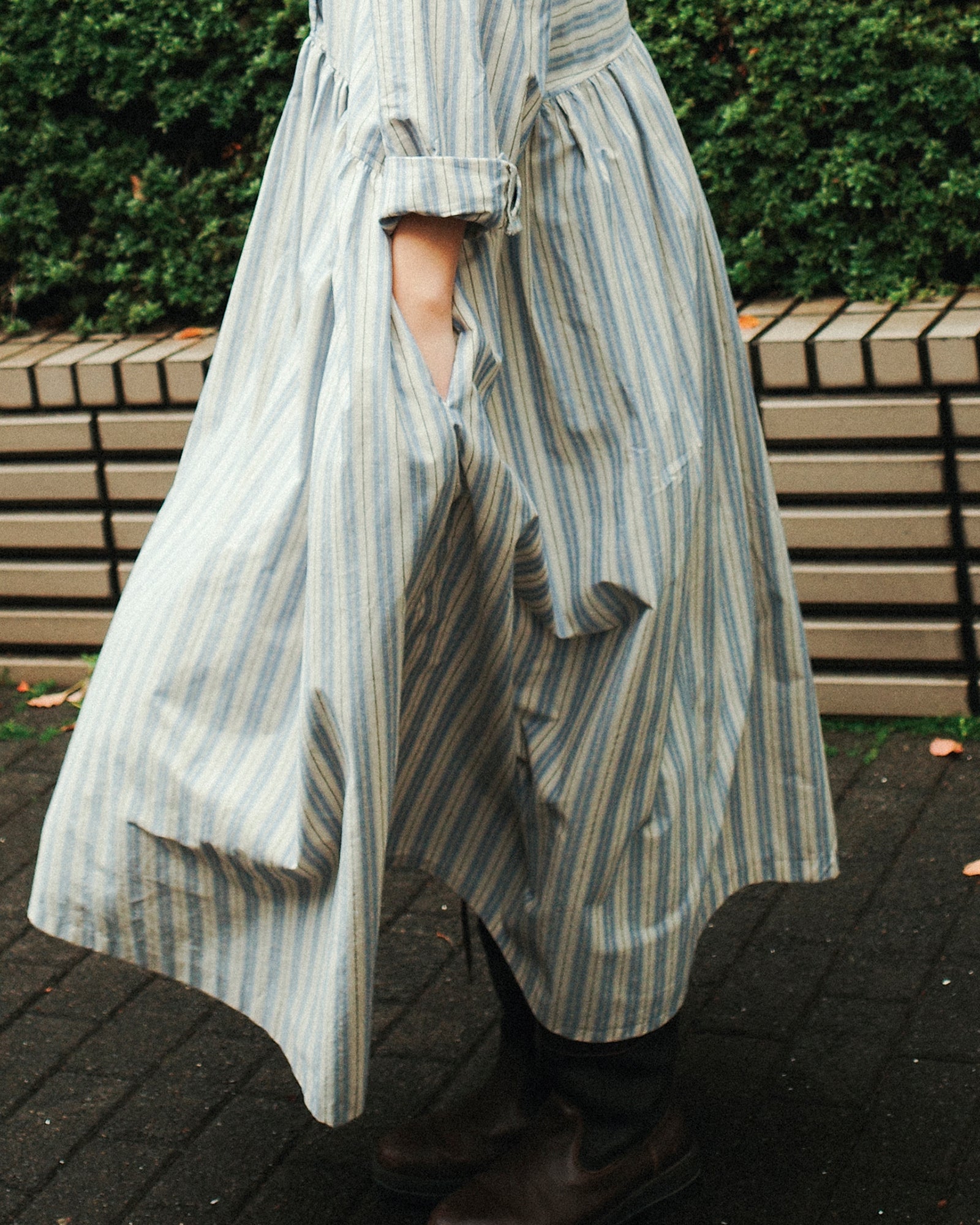 Agnes Stripe Oversized Dress, Cotswold Sky