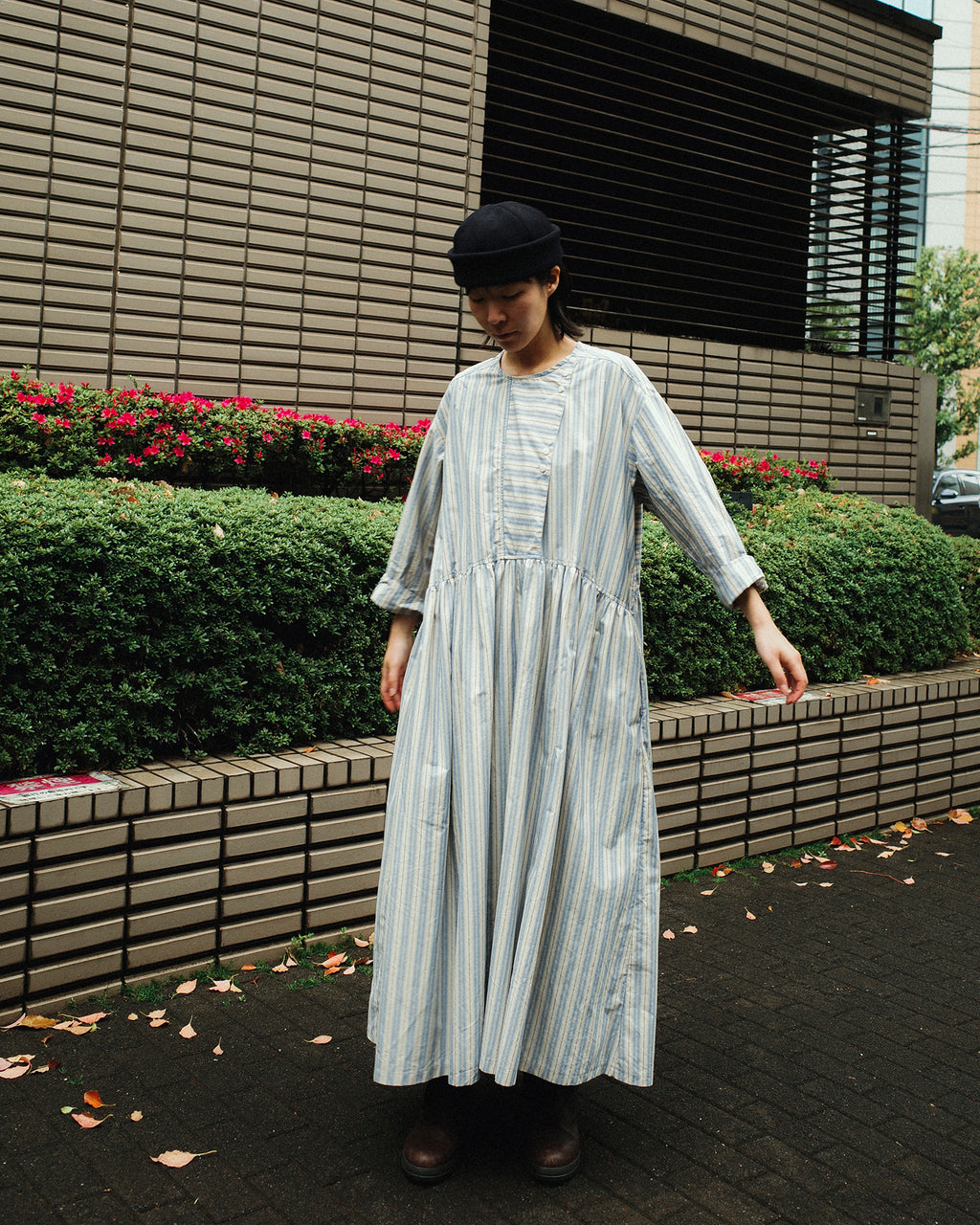 Agnes Stripe Oversized Dress, Cotswold Sky