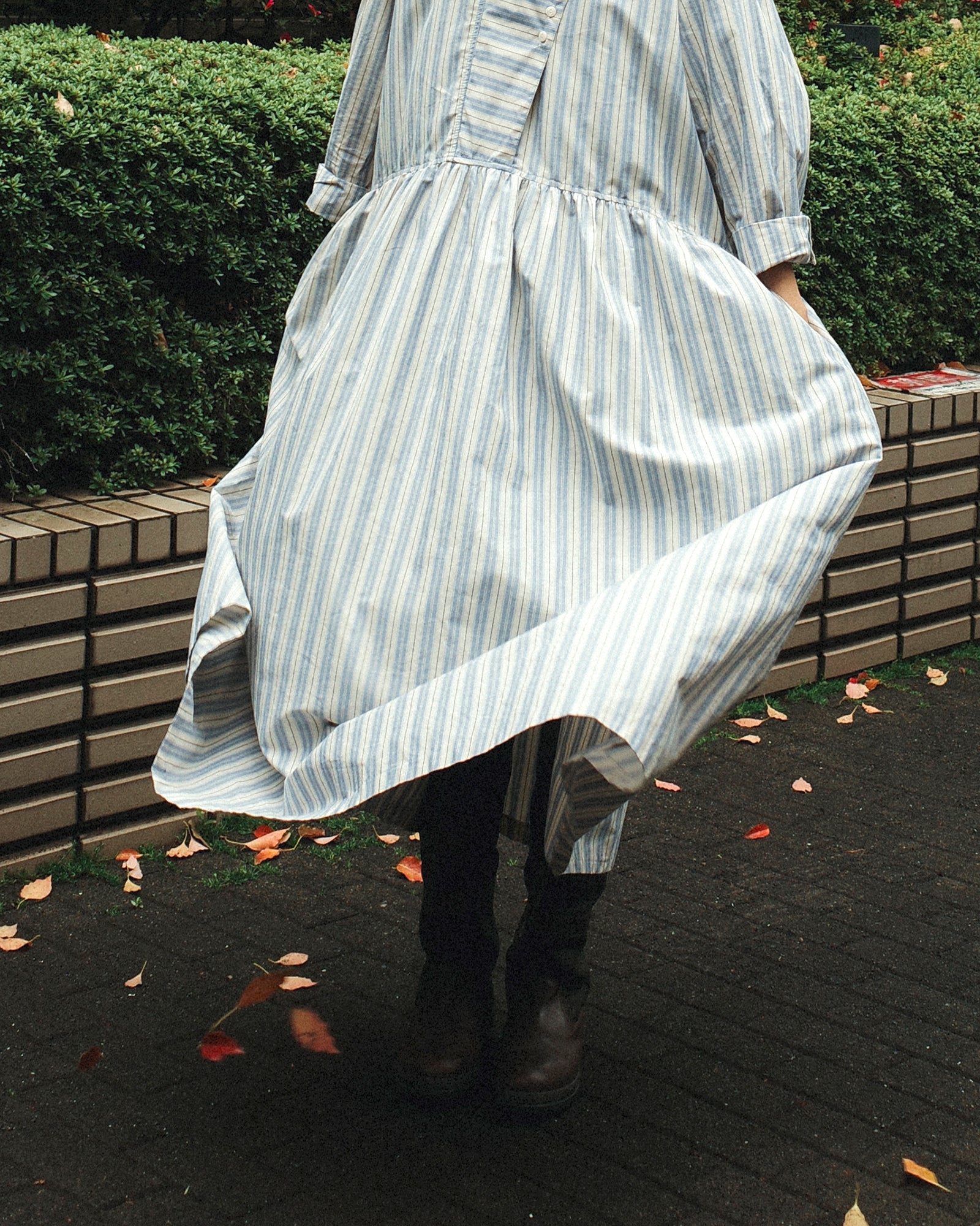 Agnes Stripe Oversized Dress, Cotswold Sky