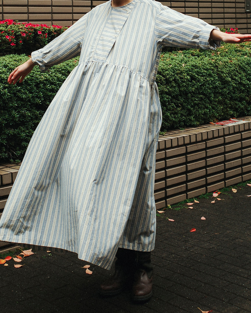Agnes Stripe Oversized Dress, Cotswold Sky