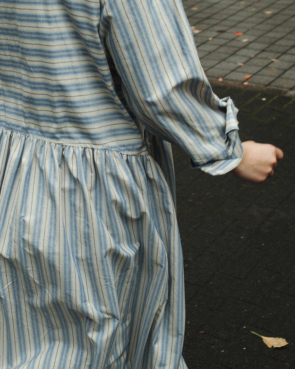 Agnes Stripe Oversized Dress, Cotswold Sky
