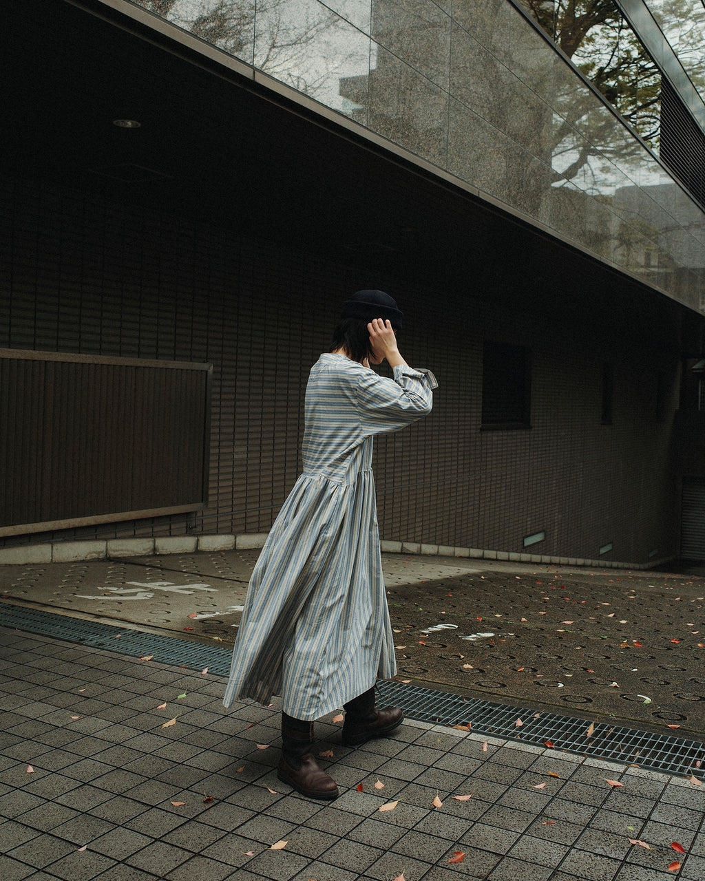 Agnes Stripe Oversized Dress, Cotswold Sky