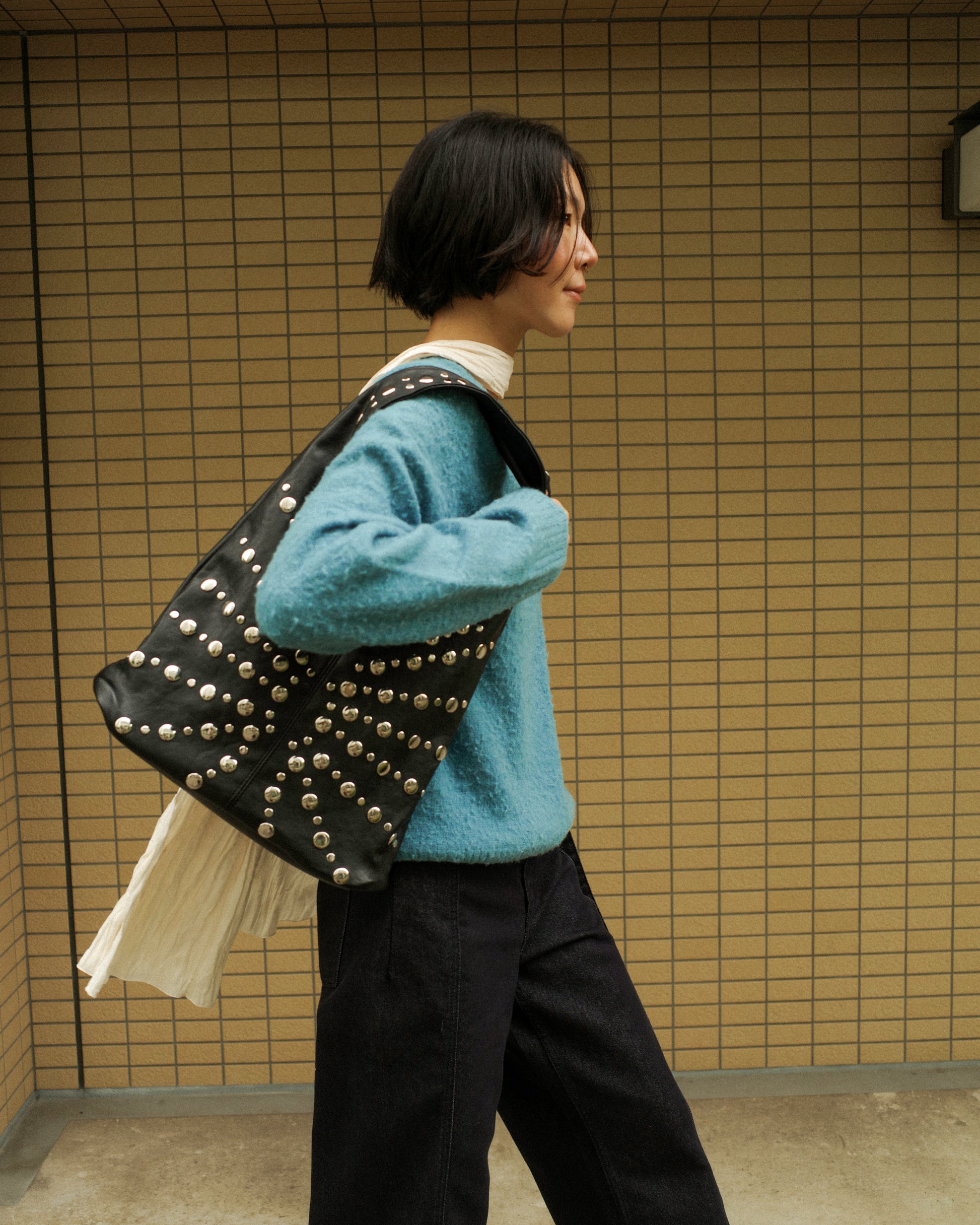 Hiro Brushed Wool Jumper, Sullivan Blue Teal