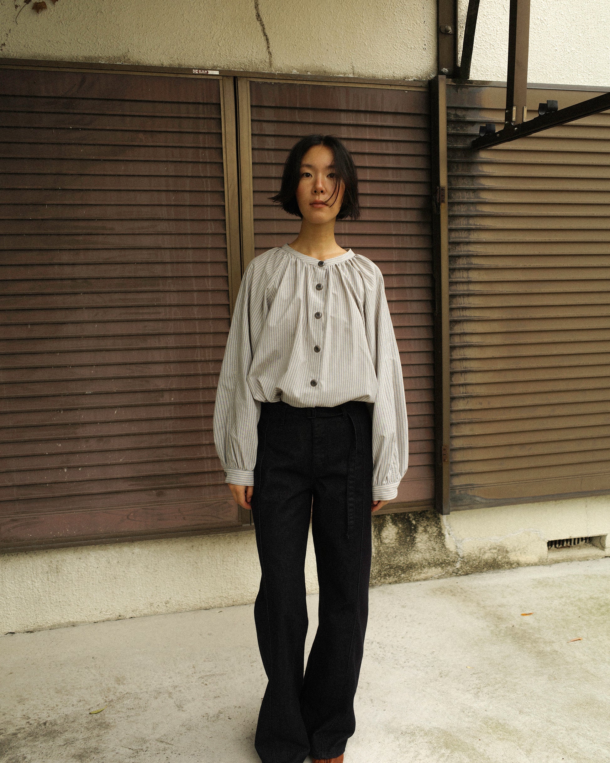 (Back in stock on 11/5) Longline Belted Denim Trousers, Deep Indigo