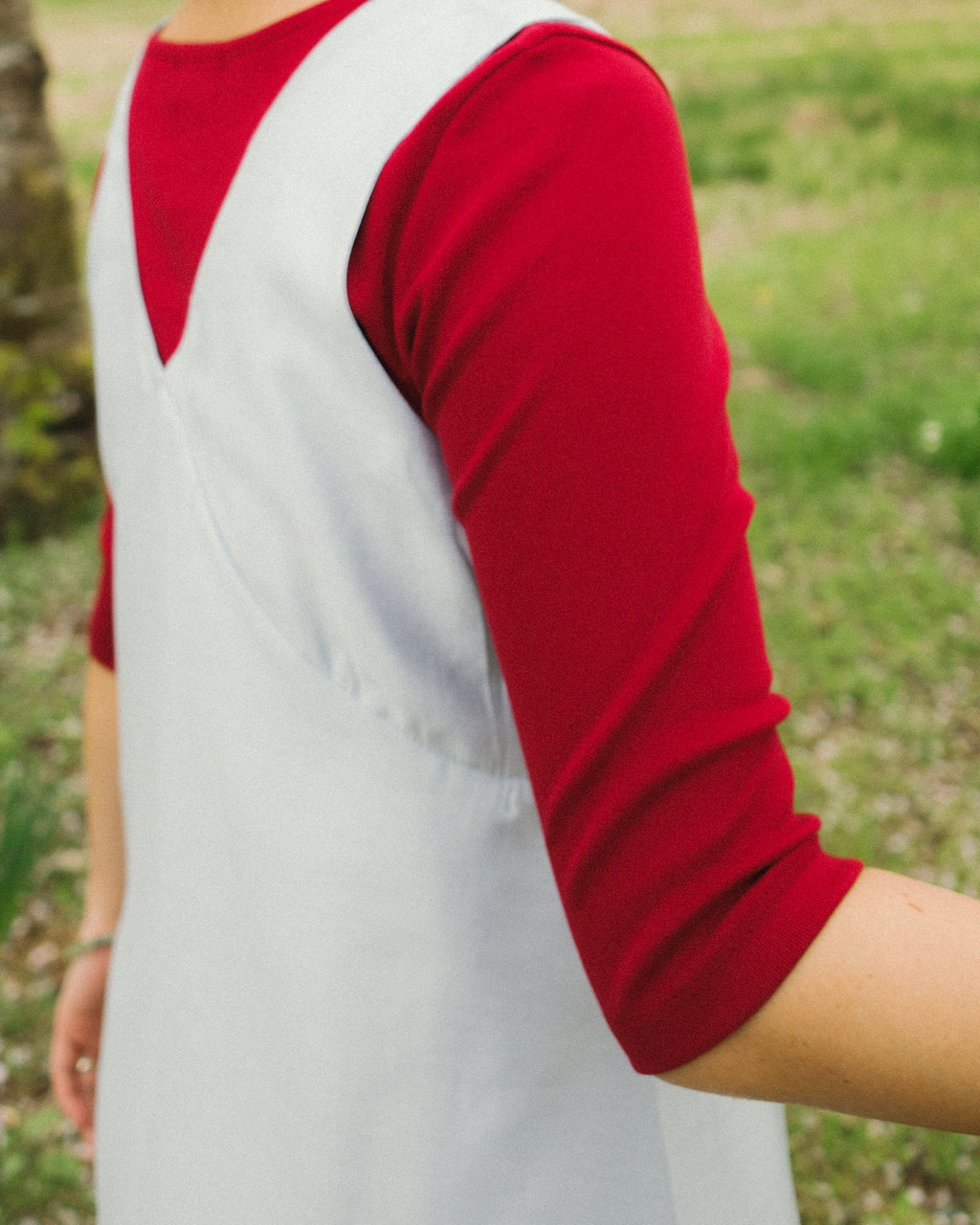 Scarlet Whisper Fitted Tee, Crimson Rose