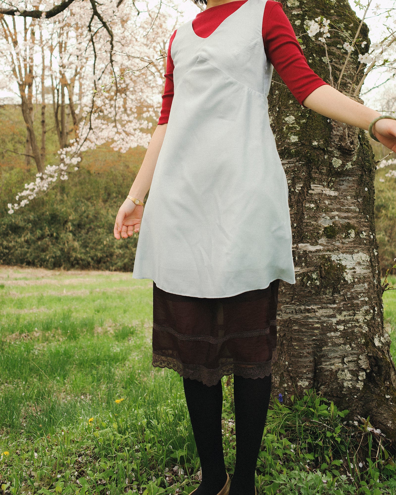 Scarlet Whisper Fitted Tee, Crimson Rose