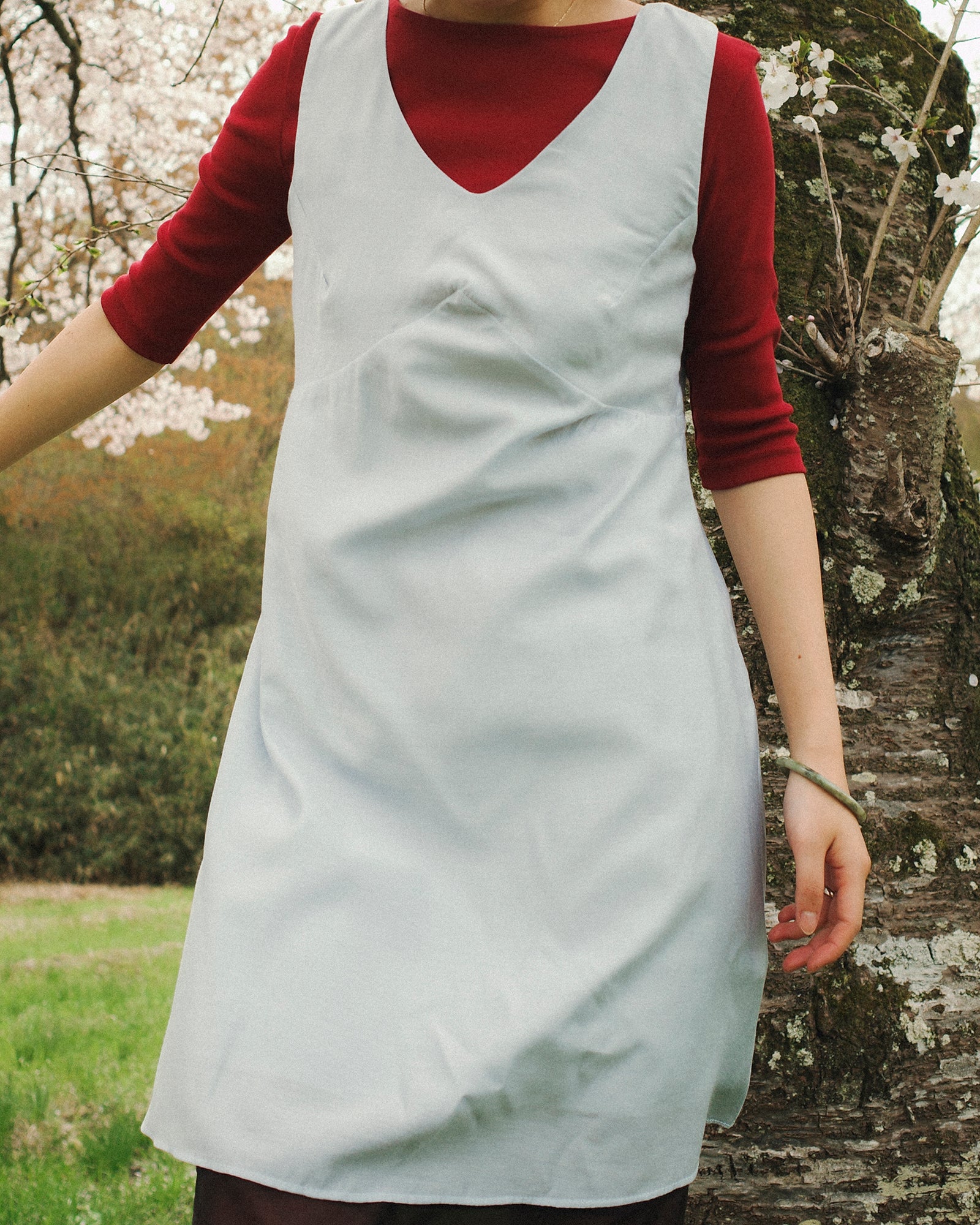 Scarlet Whisper Fitted Tee, Crimson Rose