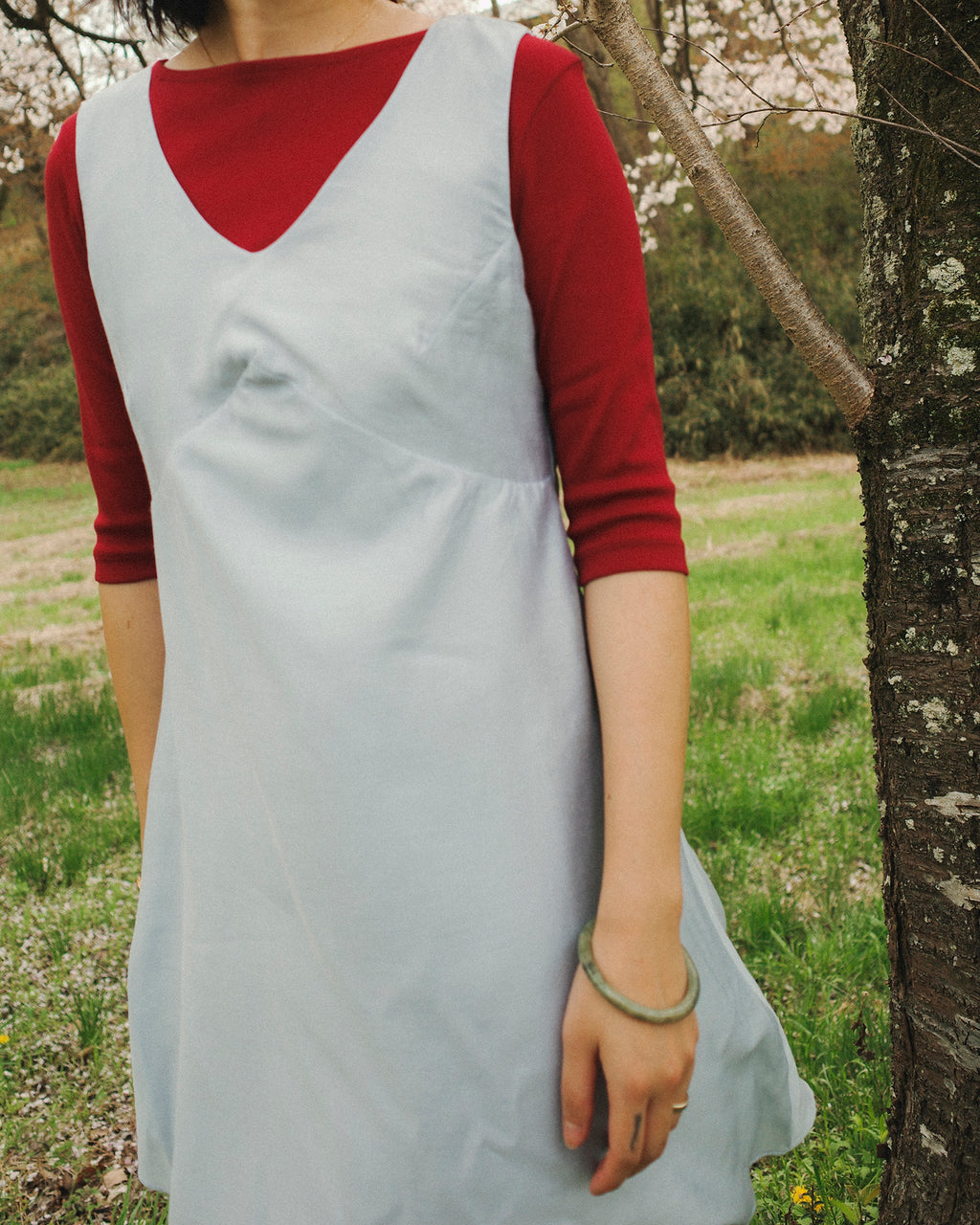 Scarlet Whisper Fitted Tee, Crimson Rose