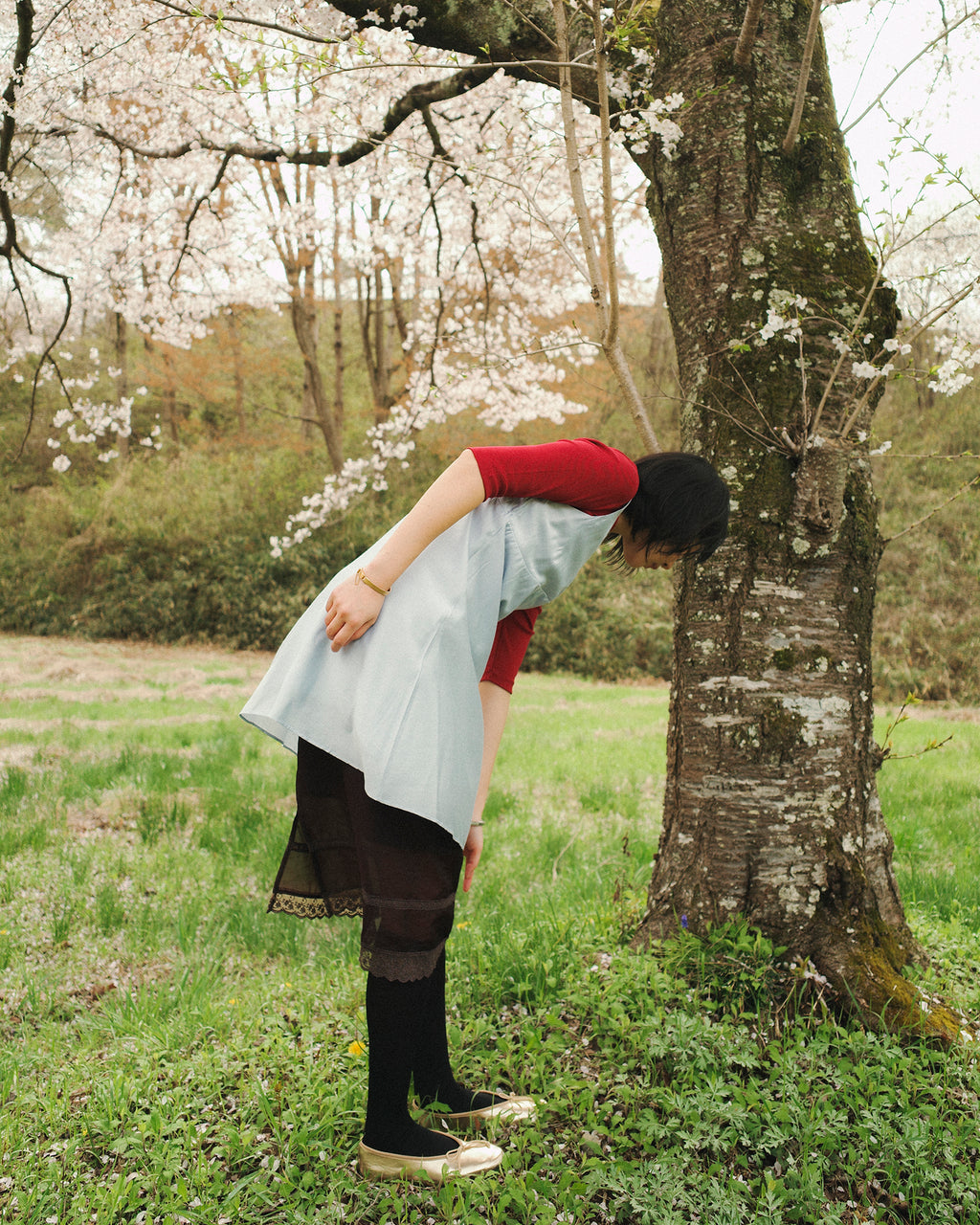 Scarlet Whisper Fitted Tee, Crimson Rose
