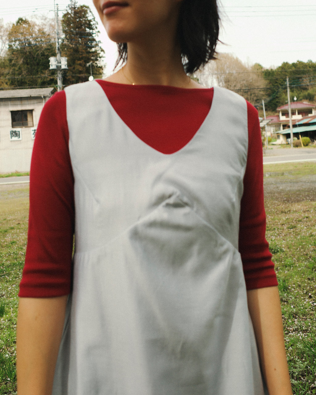 Scarlet Whisper Fitted Tee, Crimson Rose