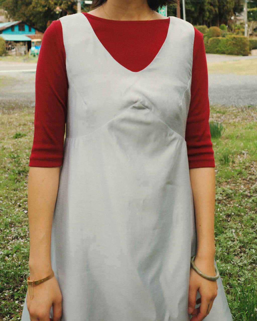 Scarlet Whisper Fitted Tee, Crimson Rose