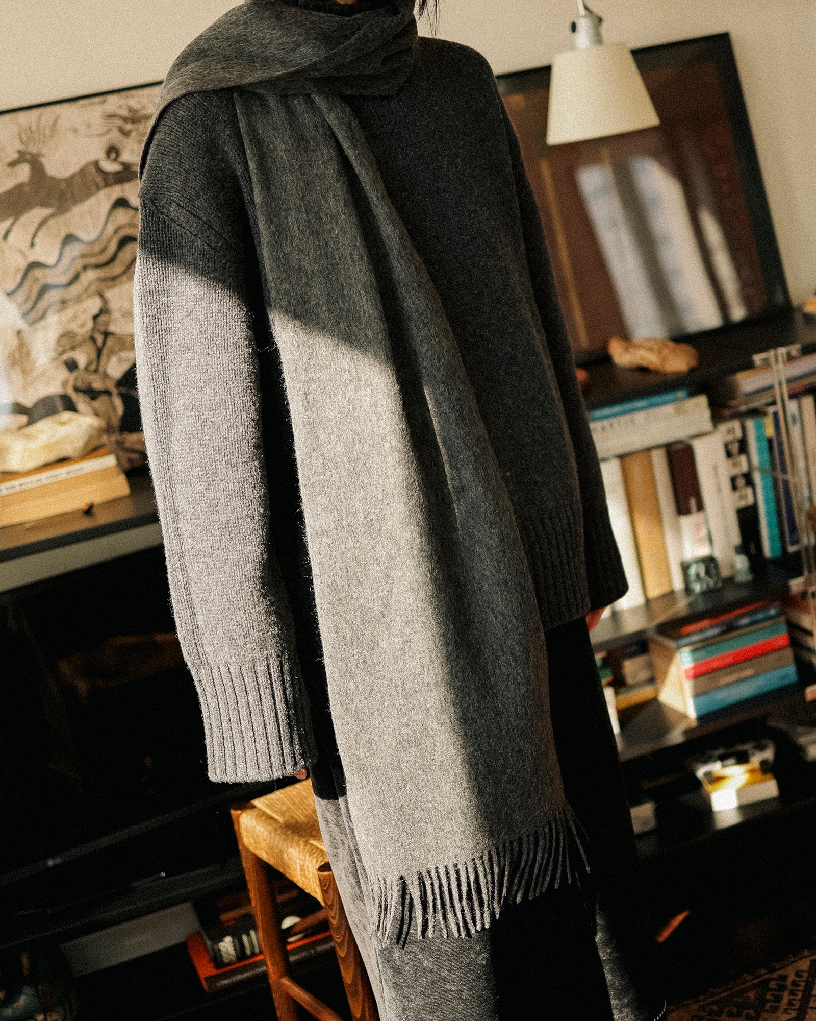 (New Colour Added) Roses Pure Light Wool Scarf, 3 Colours