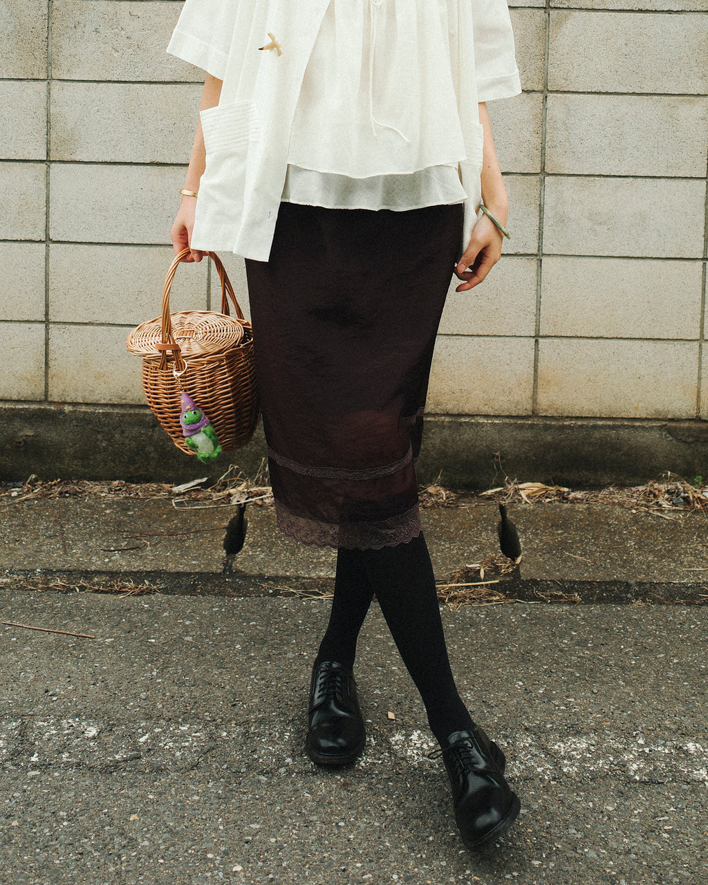 Midnight Soirée Sheer Lace Skirt, Bordeaux Noir