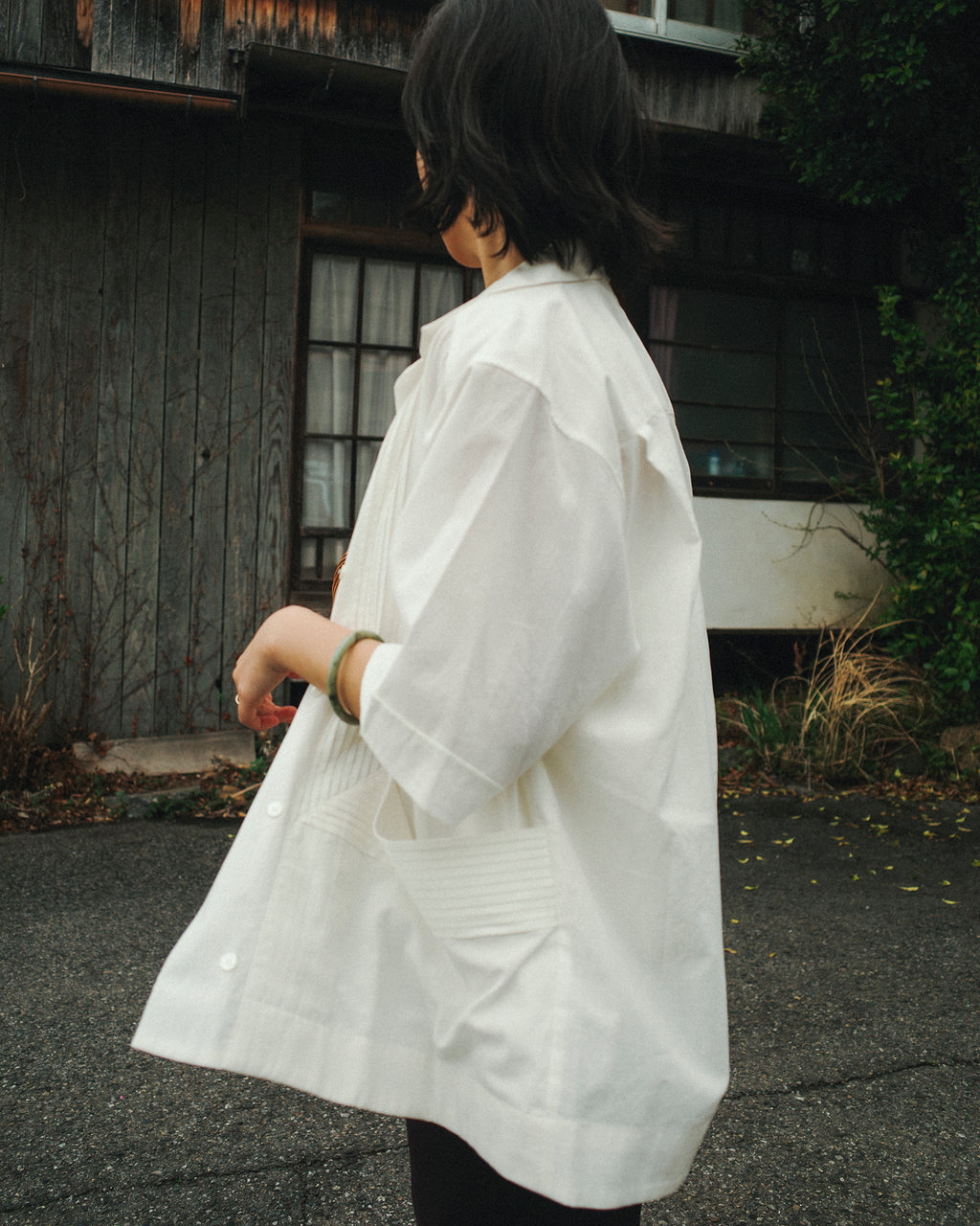 Newton Cotton-linen Oversized Cottage Shirt, Milky White