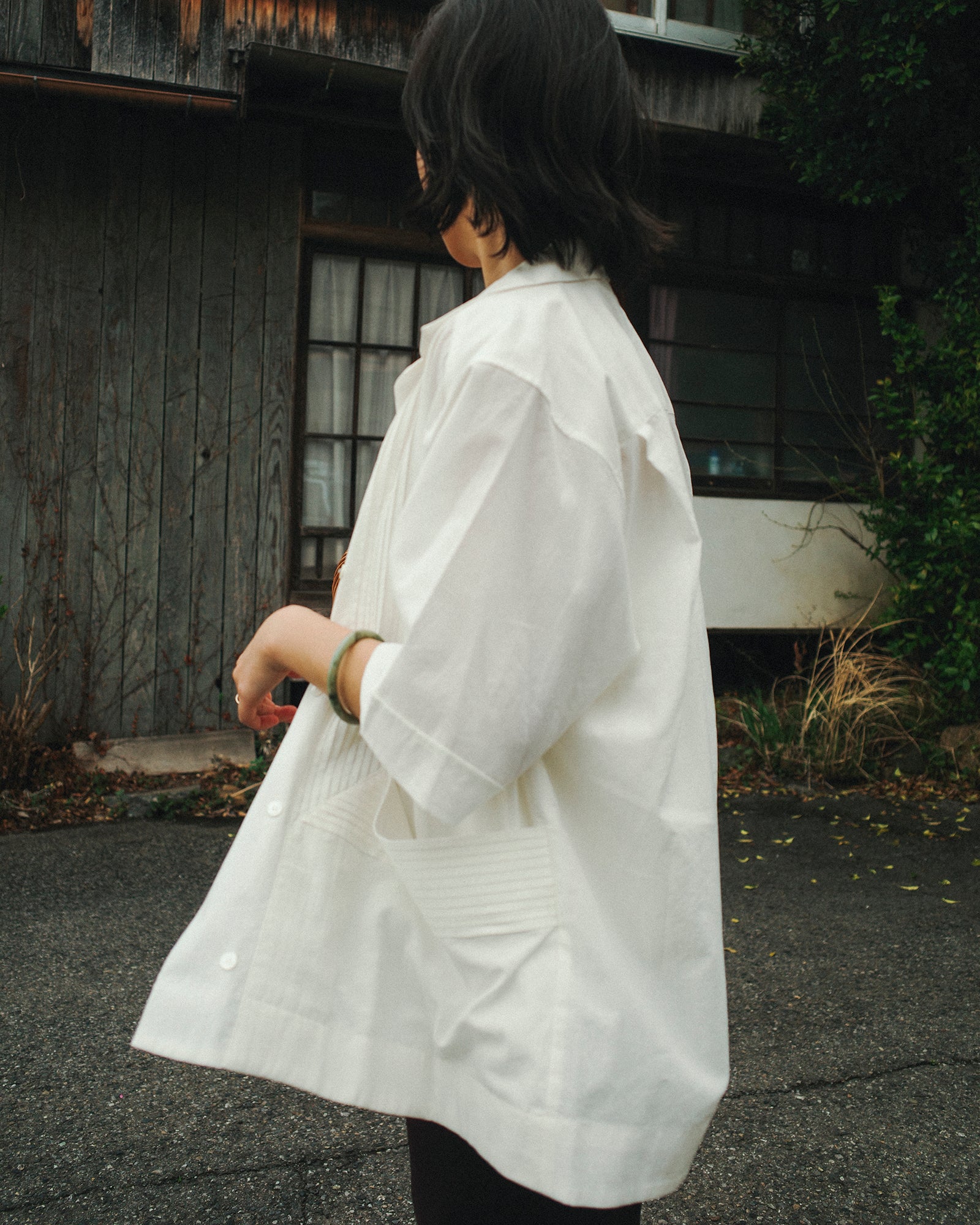 Newton Cotton-linen Oversized Cottage Shirt, Milky White