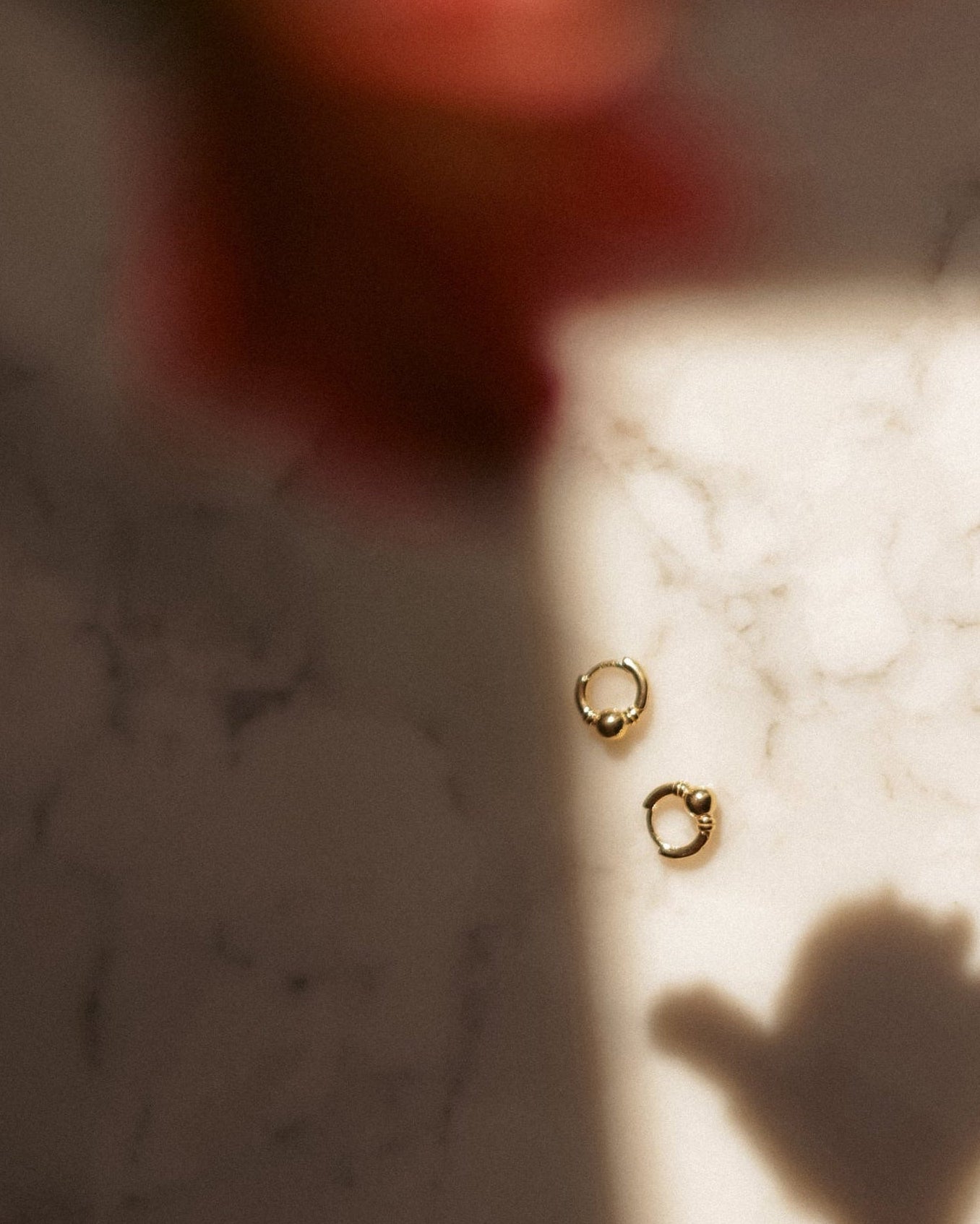 Petite Gold-plated Hoop Earrings, Venus