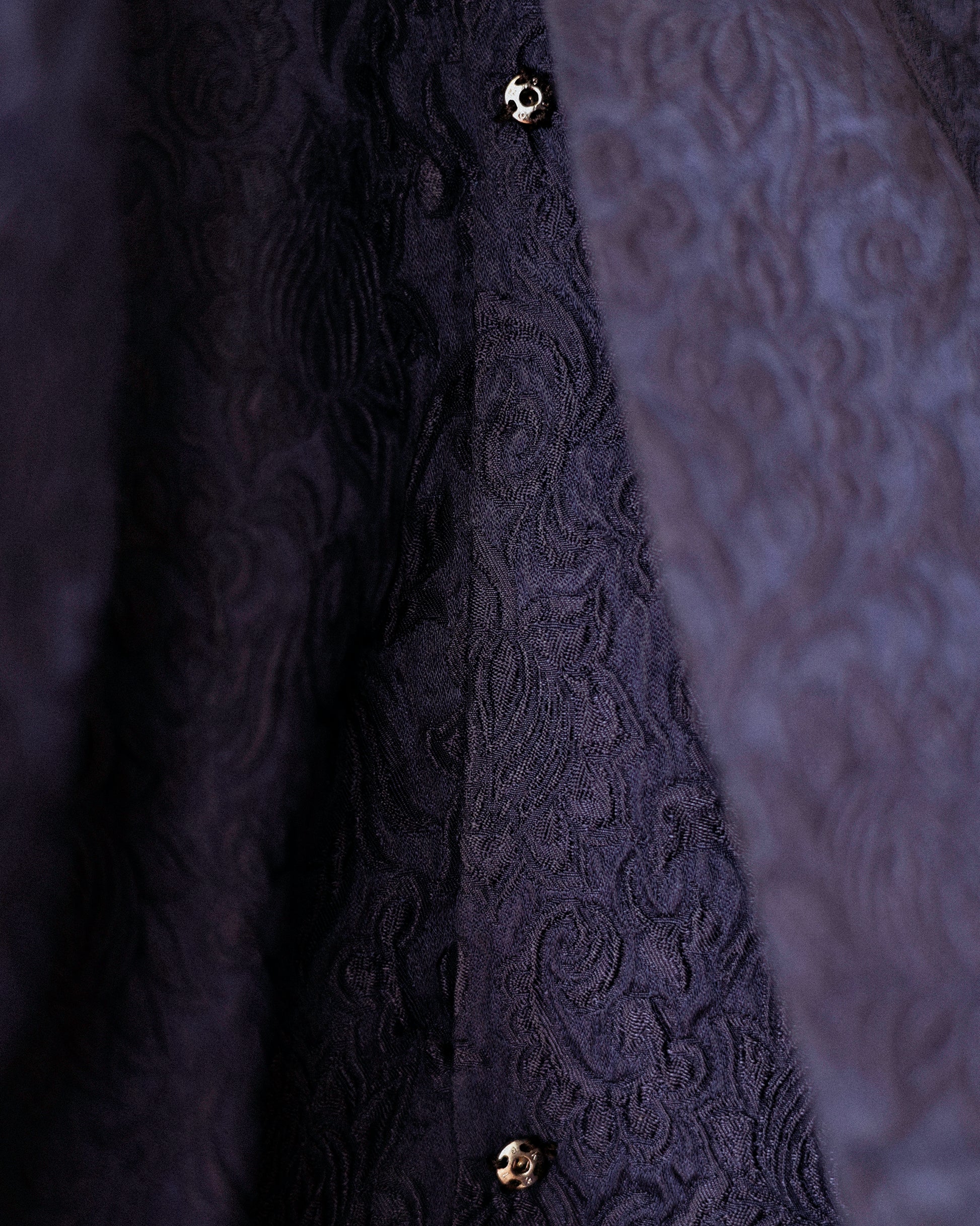 Odyssey Michiyuki Kimono Jacket, Deep Plum Jacquard