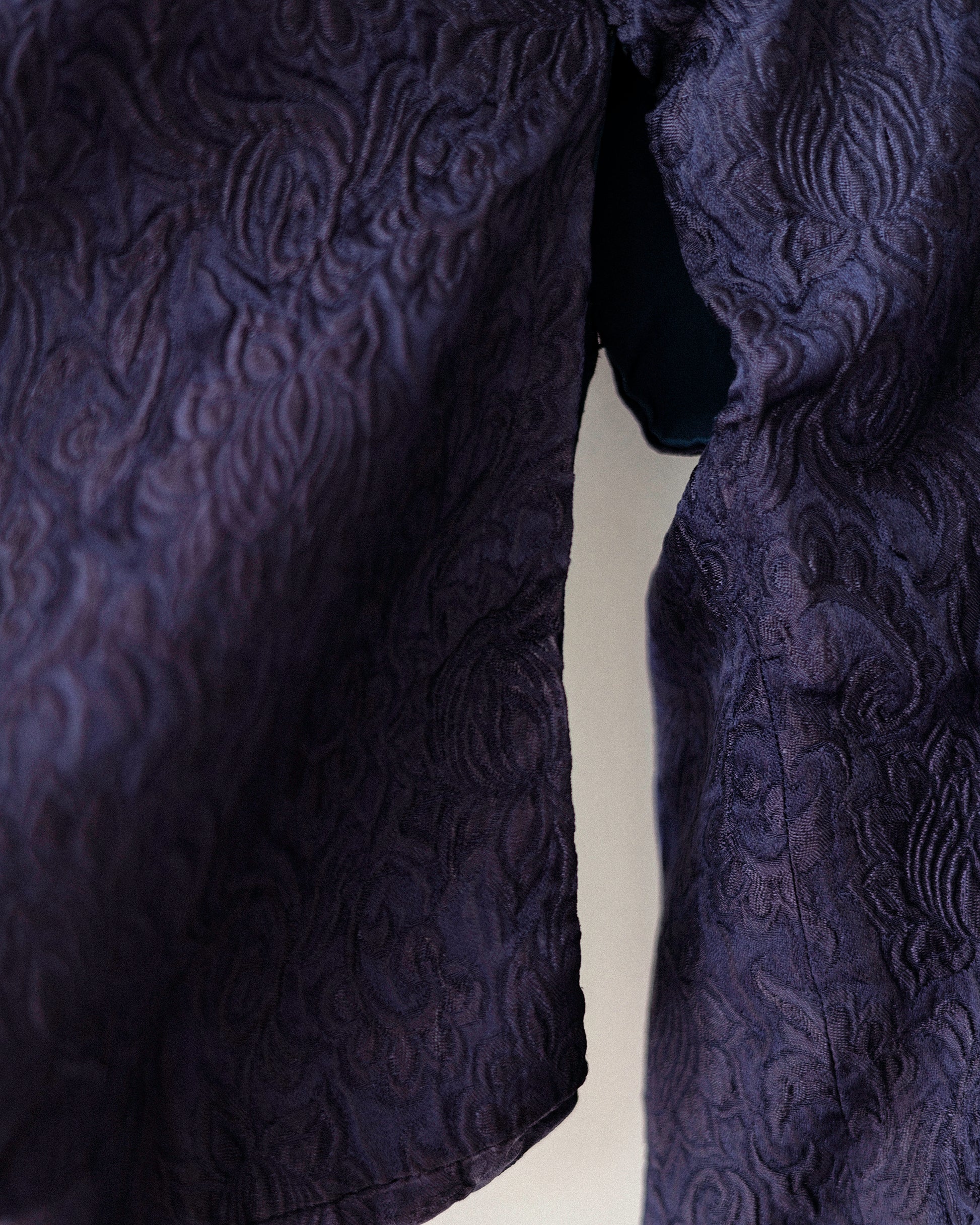 Odyssey Michiyuki Kimono Jacket, Deep Plum Jacquard