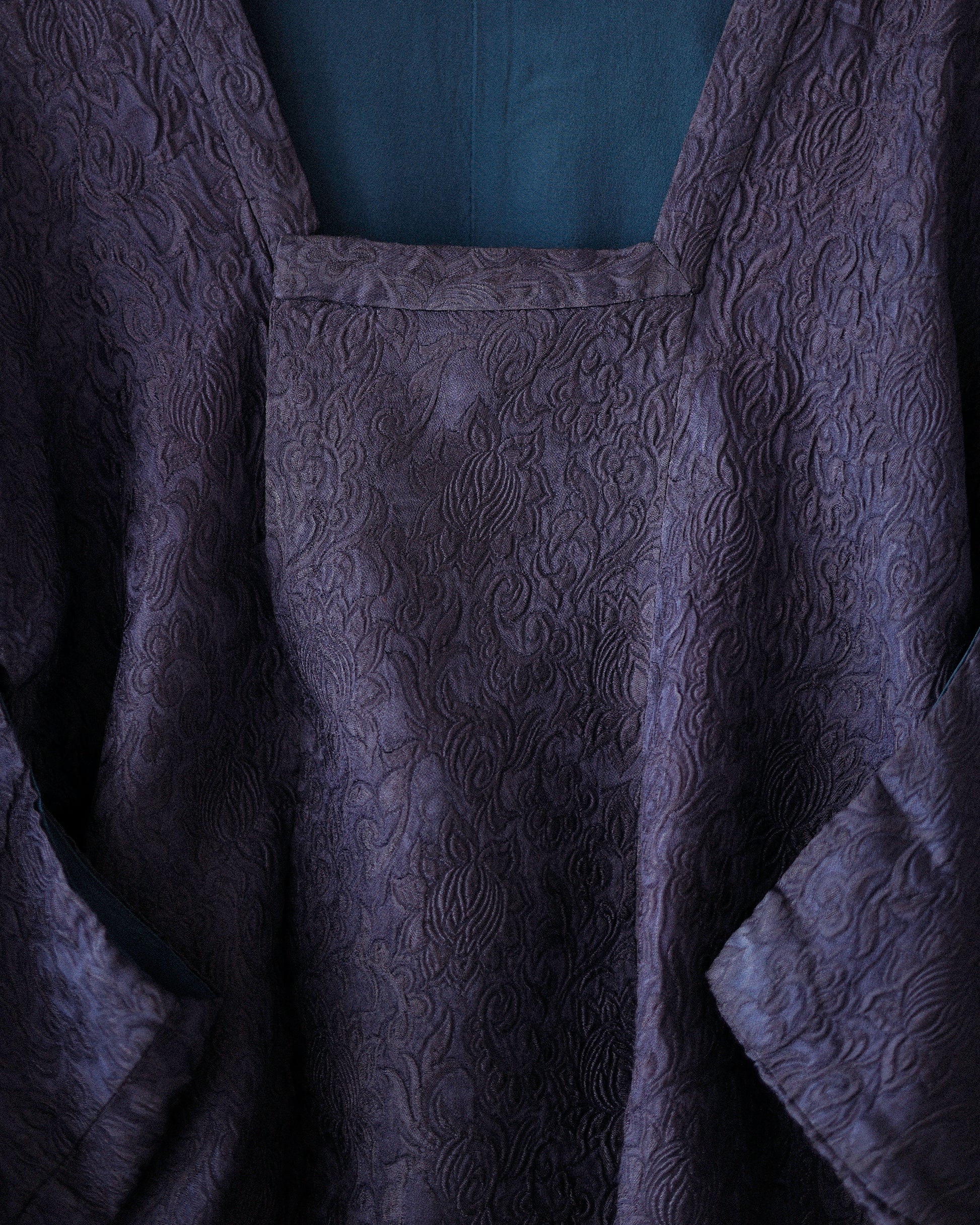 Odyssey Michiyuki Kimono Jacket, Deep Plum Jacquard