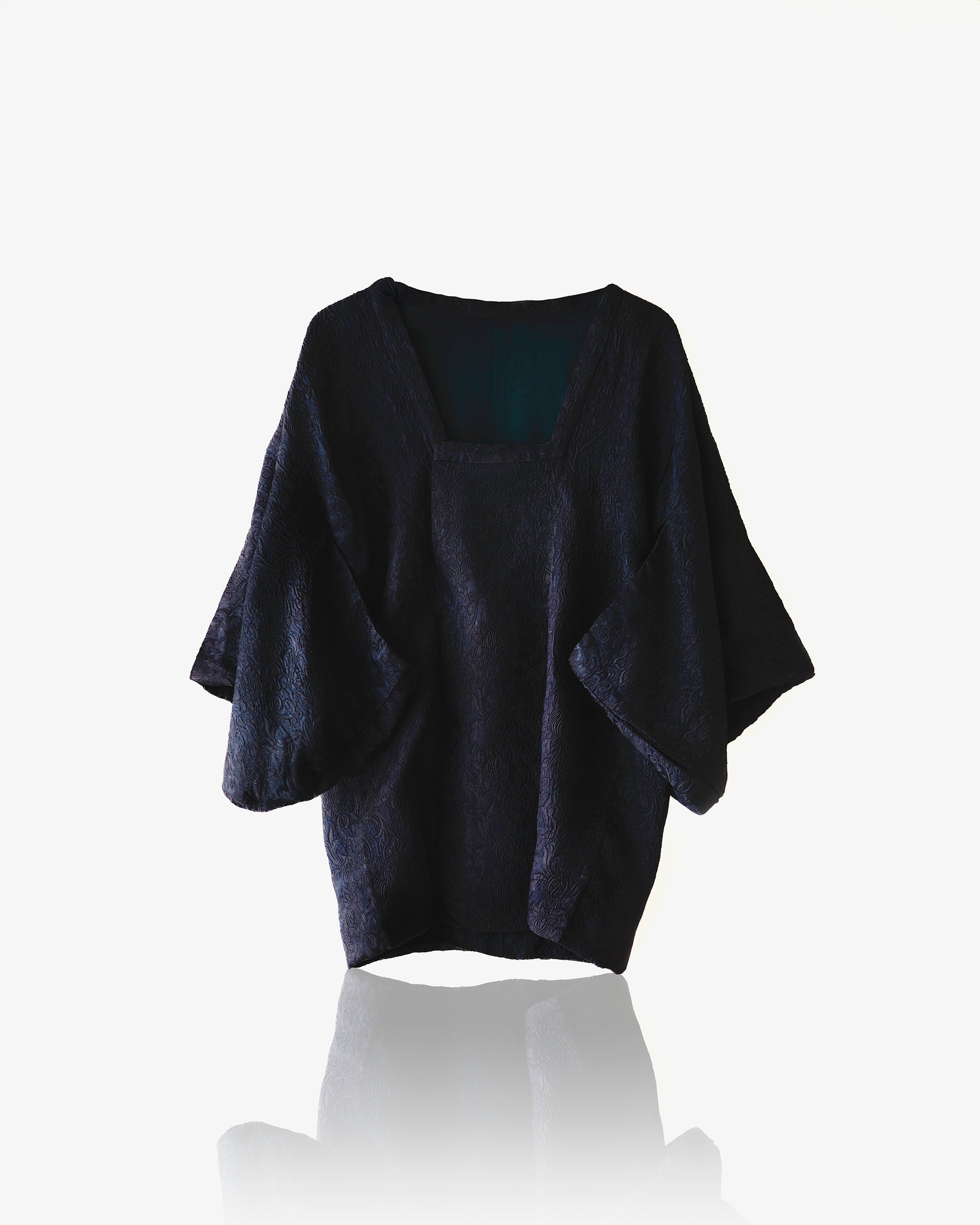 Odyssey Michiyuki Kimono Jacket, Deep Plum Jacquard