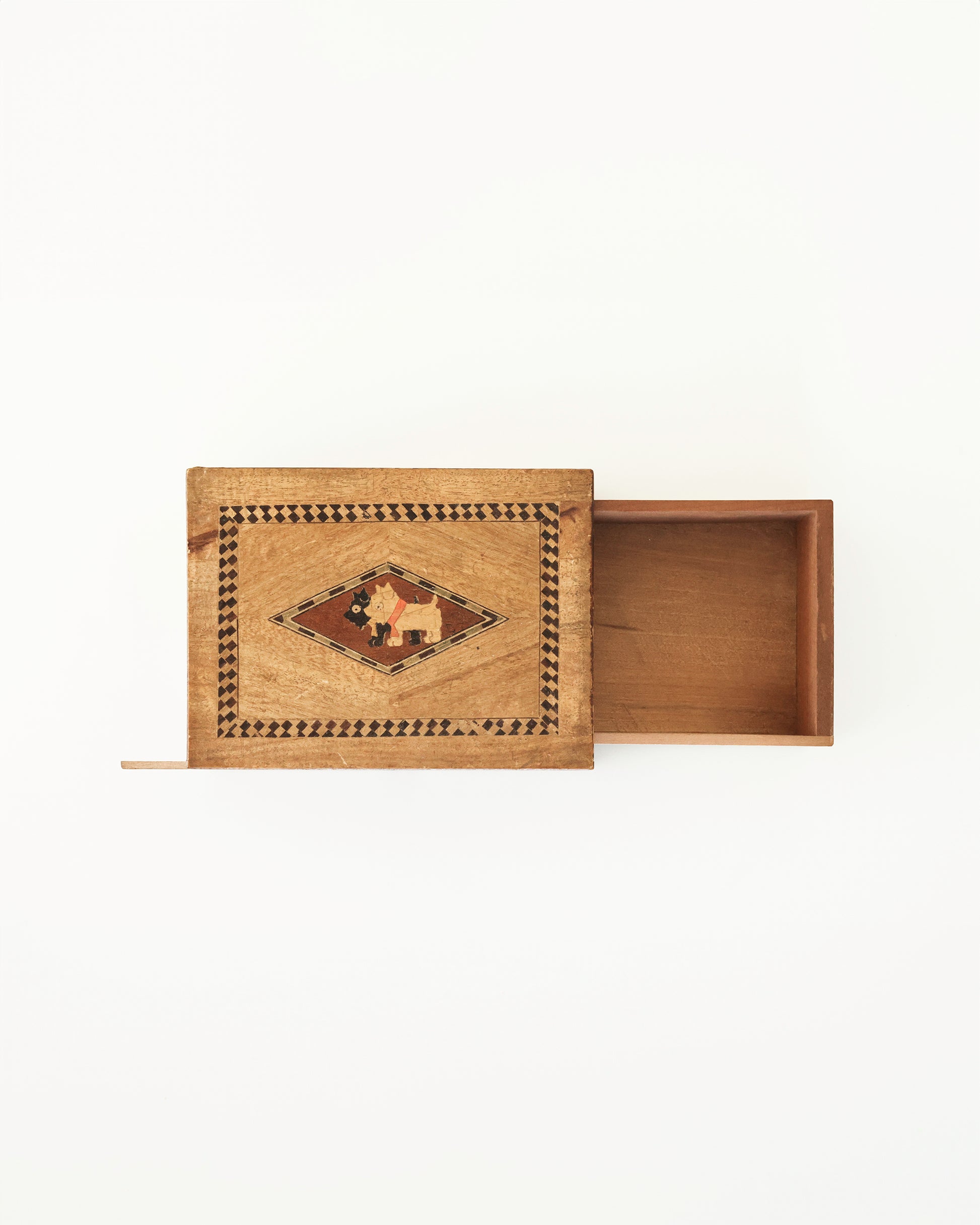 Secret Puzzle Box with Scottish Terriers, Wood