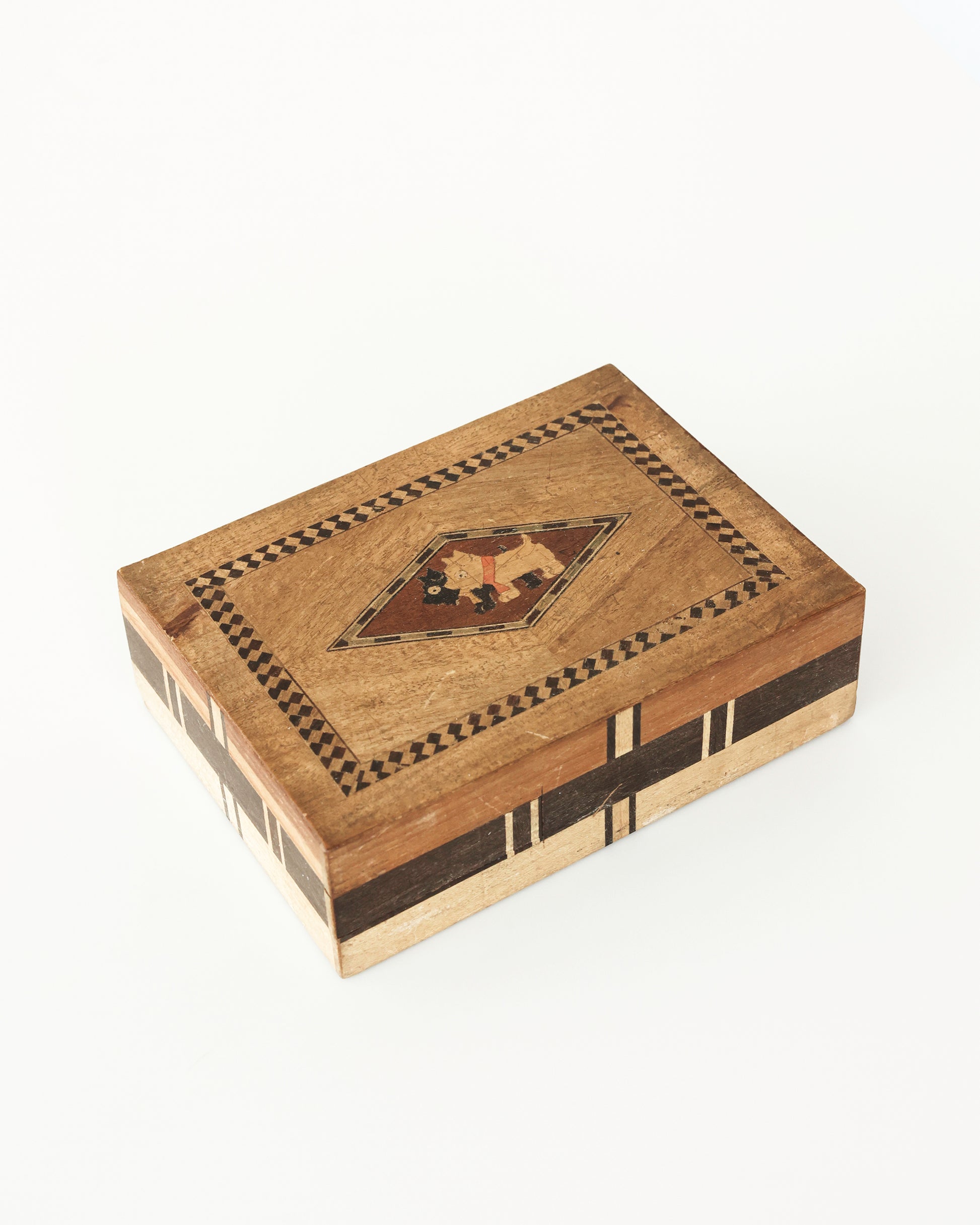 Secret Puzzle Box with Scottish Terriers, Wood