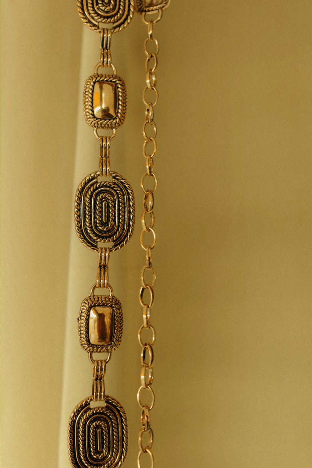 Canary Chain Belt, Antique Gold