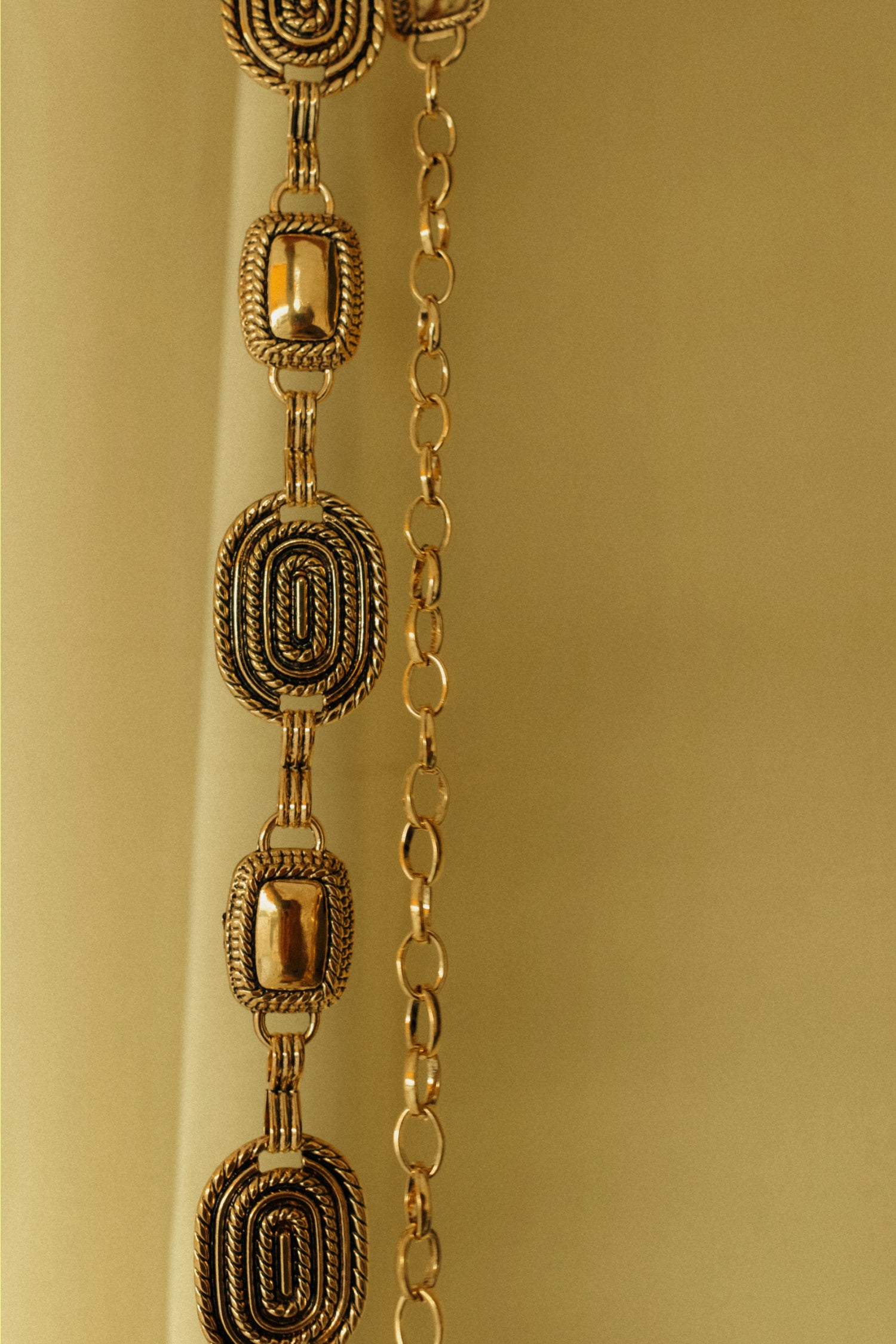 Canary Chain Belt, Antique Gold