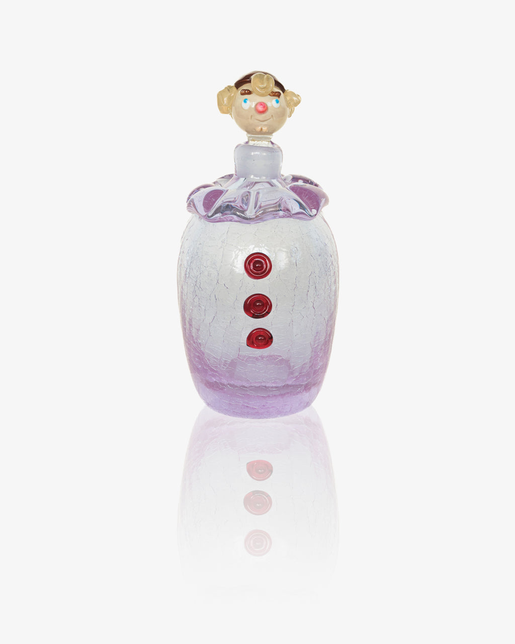 Bohemian Pierrot Glass Decanter, Purple Rain