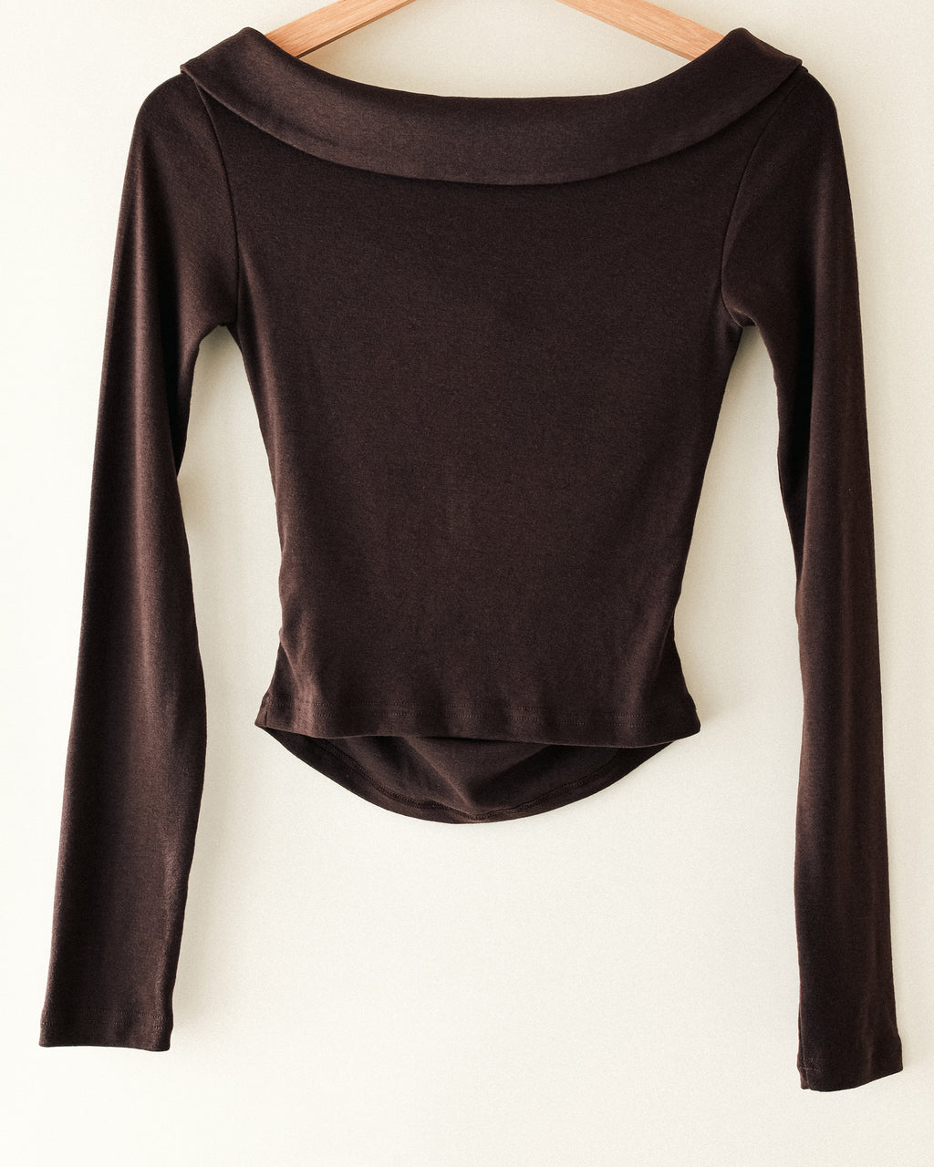 Wendy's Peter Pan Collar Top, Moor Brown