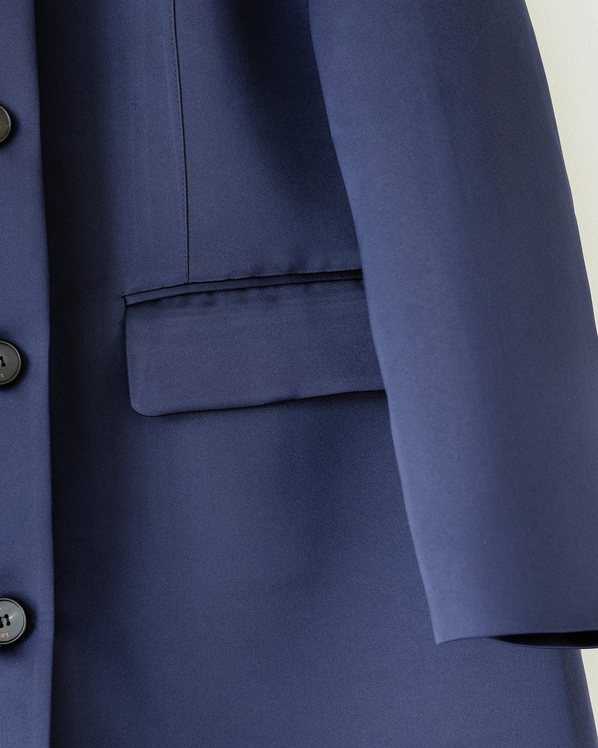 Catherine Club-Collar A-Line Satin Coat, Champagne Blue