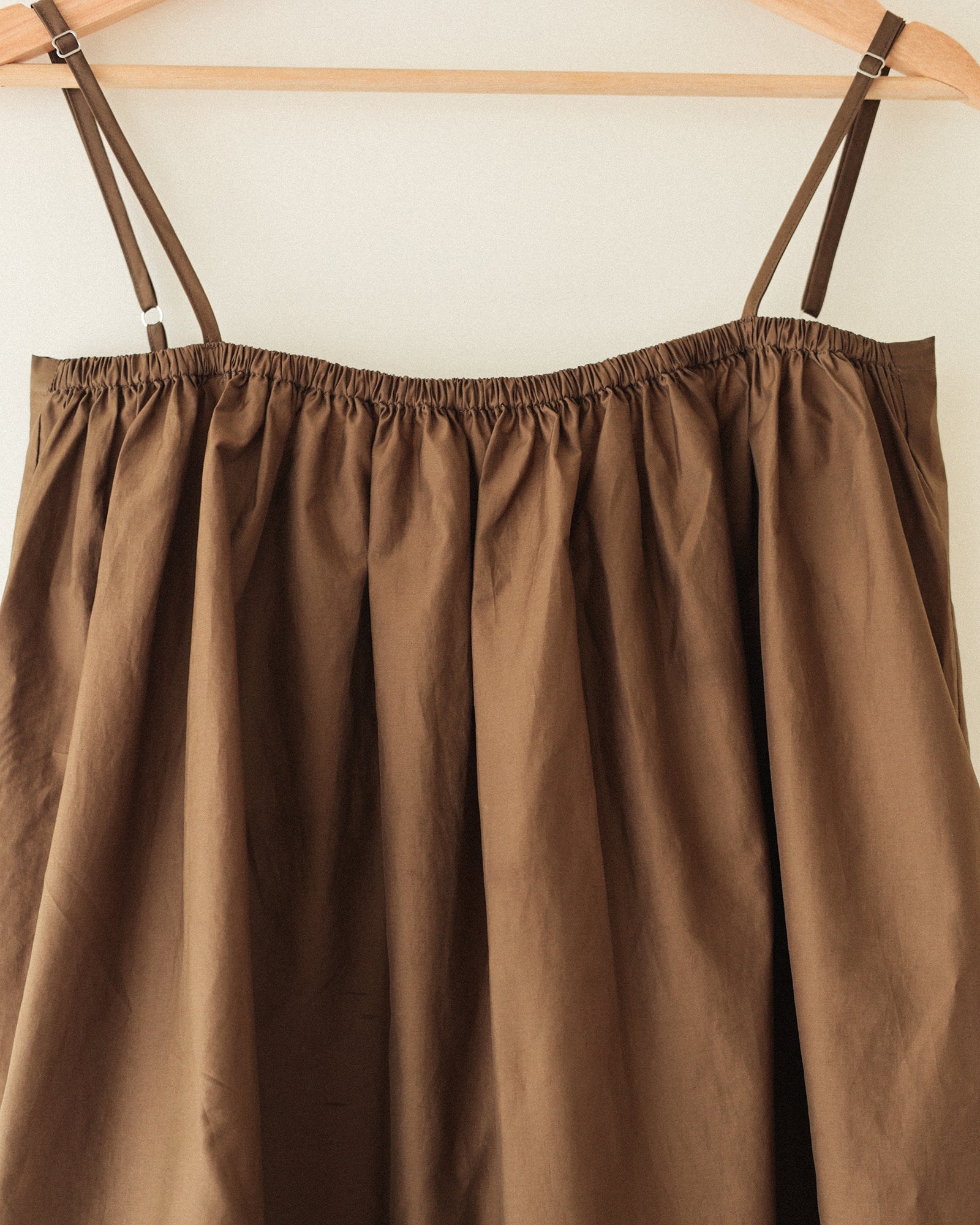 Calypso Cotton Sleeveless Top, Burnished Sand Brown