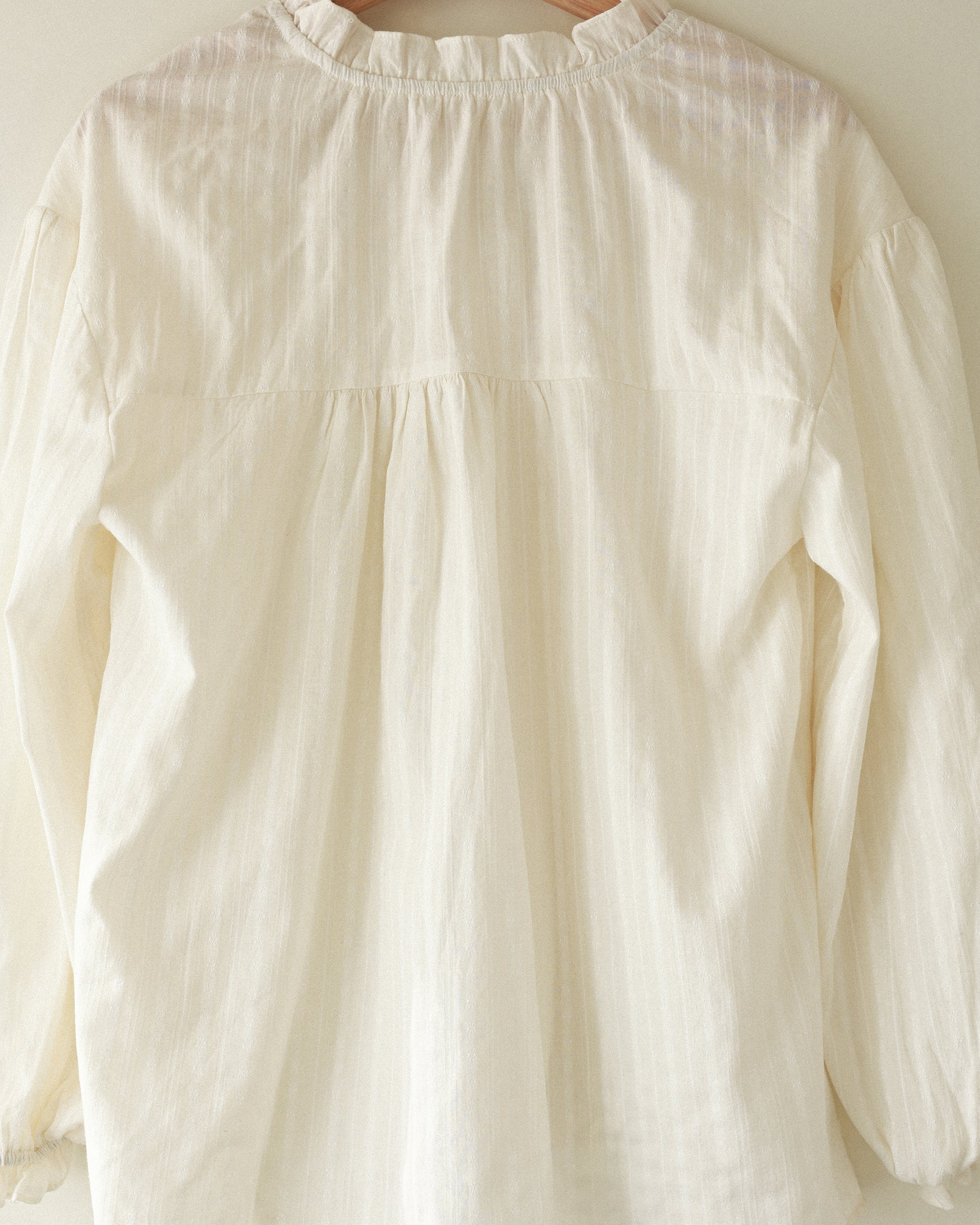 Earnshaw Embroidered Ruffle Blouse, Moorland Whisper