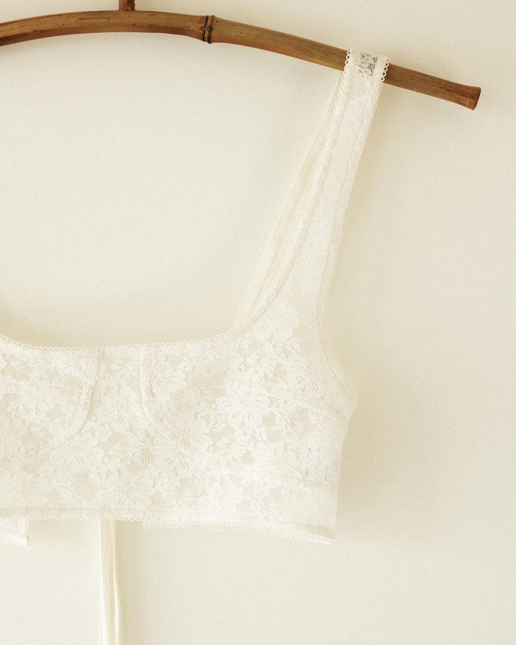 Catherine Lace Bralette, Pale Heath