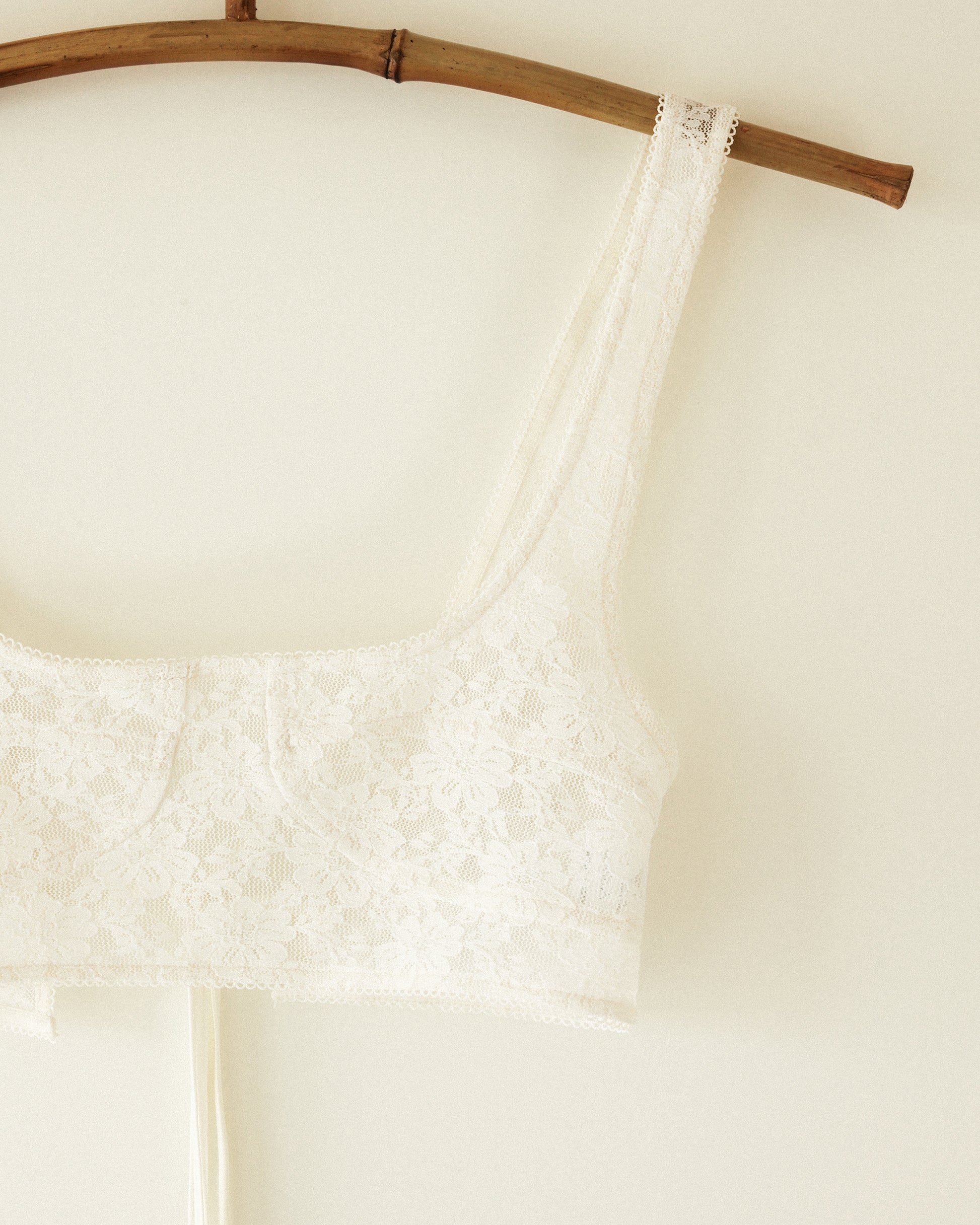 Catherine Lace Bralette, Pale Heath