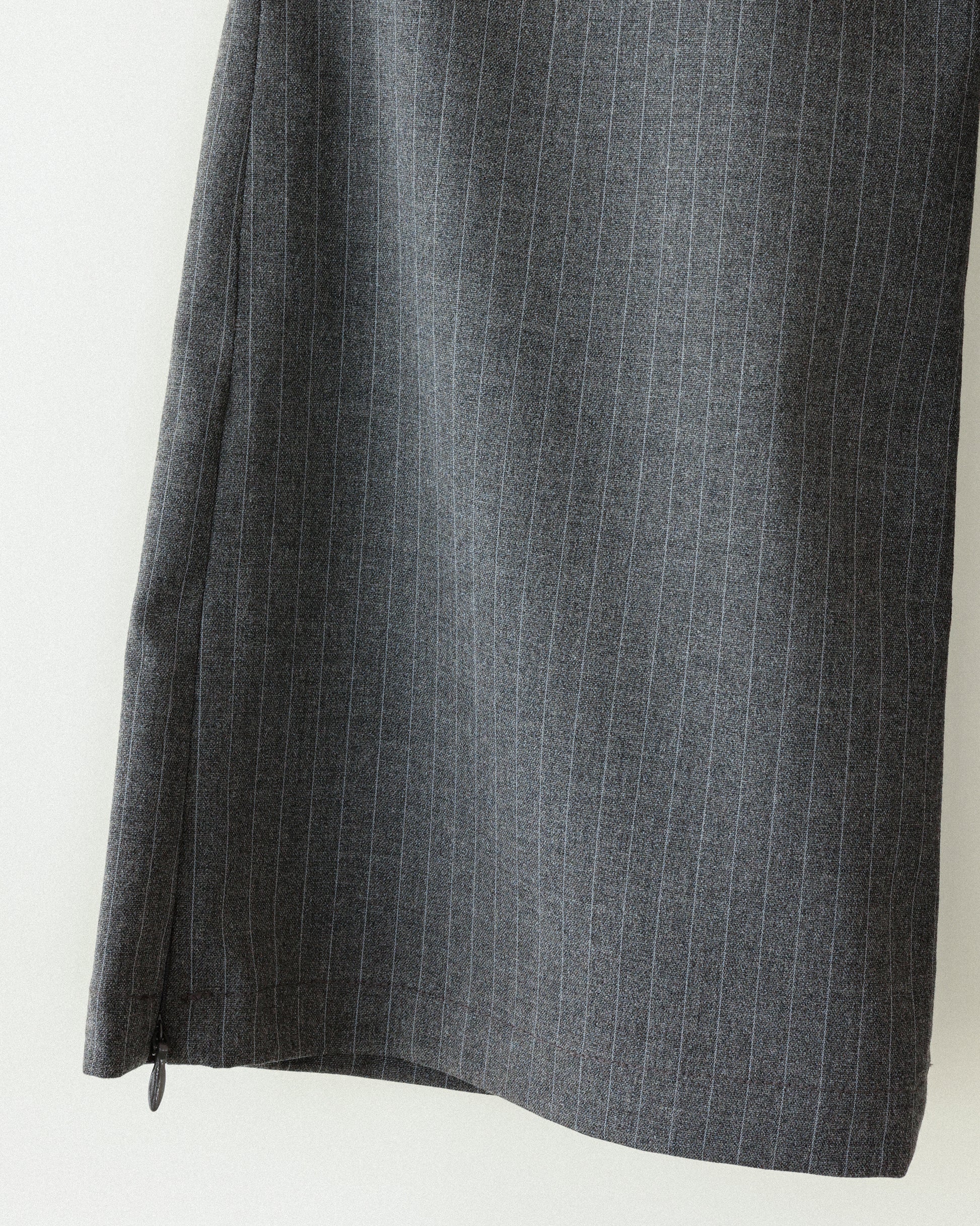 Pam The Office Pinstripe Flare Trousers, Stone Grey